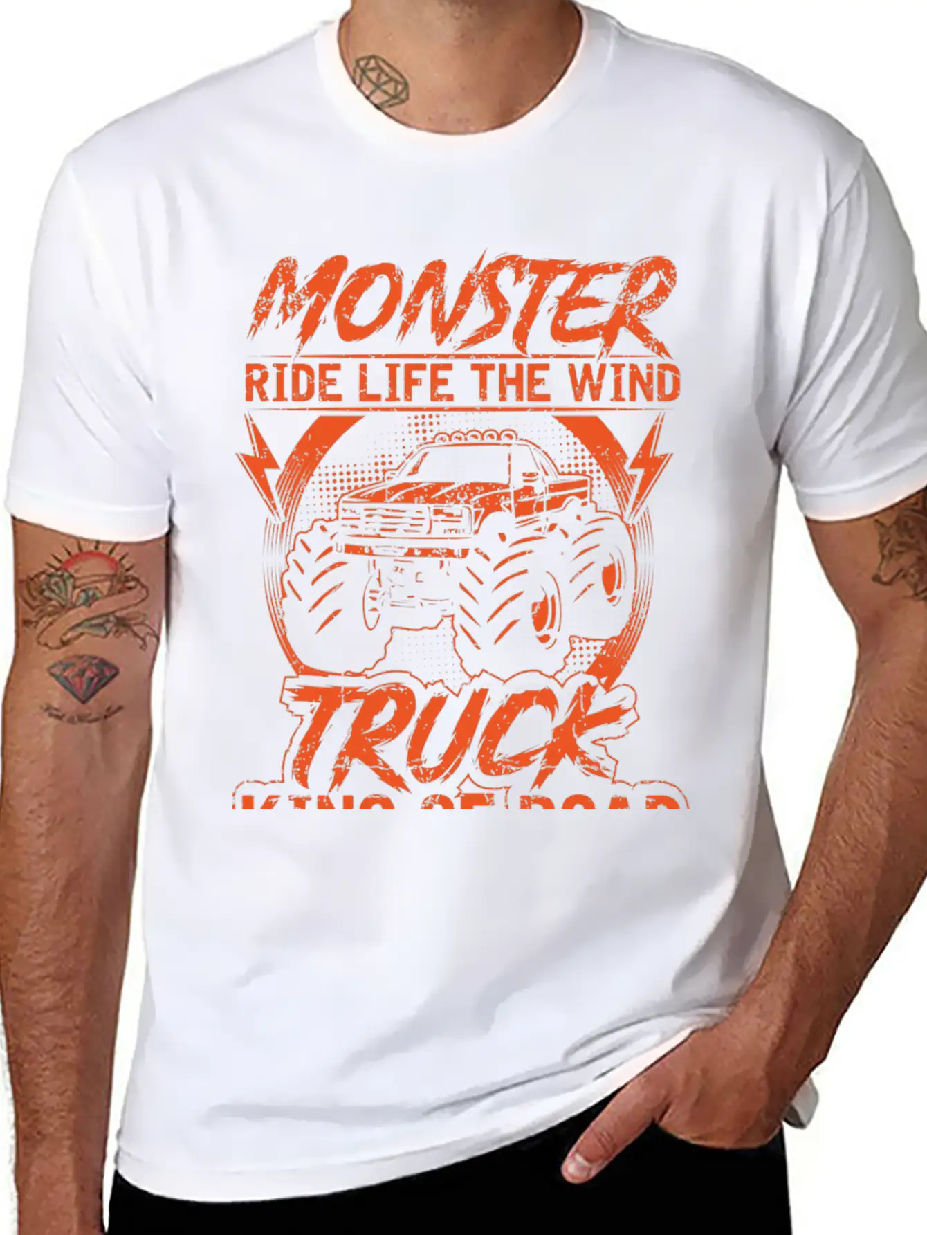 Monster Ride Life The Wind Truck King Of Road Essential Unisex Summer Tee – Soft Cotton Casual Fit