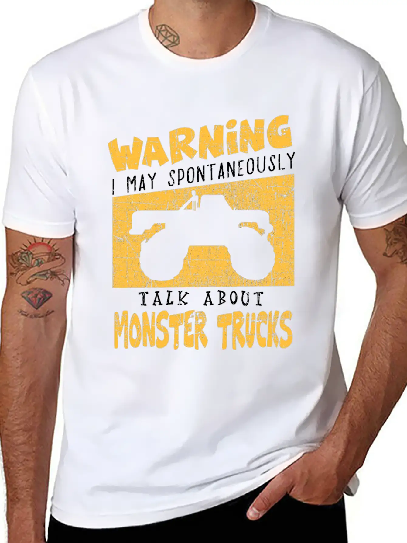 Monster Truck Big Foot Truck Mega Diesel Pick Up Essential Cotton Tee For Daily Outfits – Unisex Style