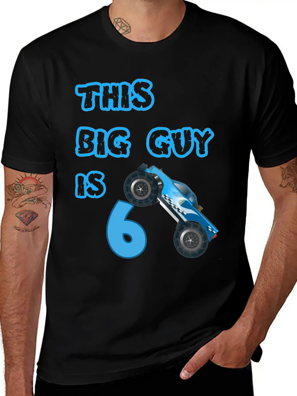 Monster Truck Birthday 6 Year Old Gift Classic Cotton Tee – Unisex Comfort For Any Season