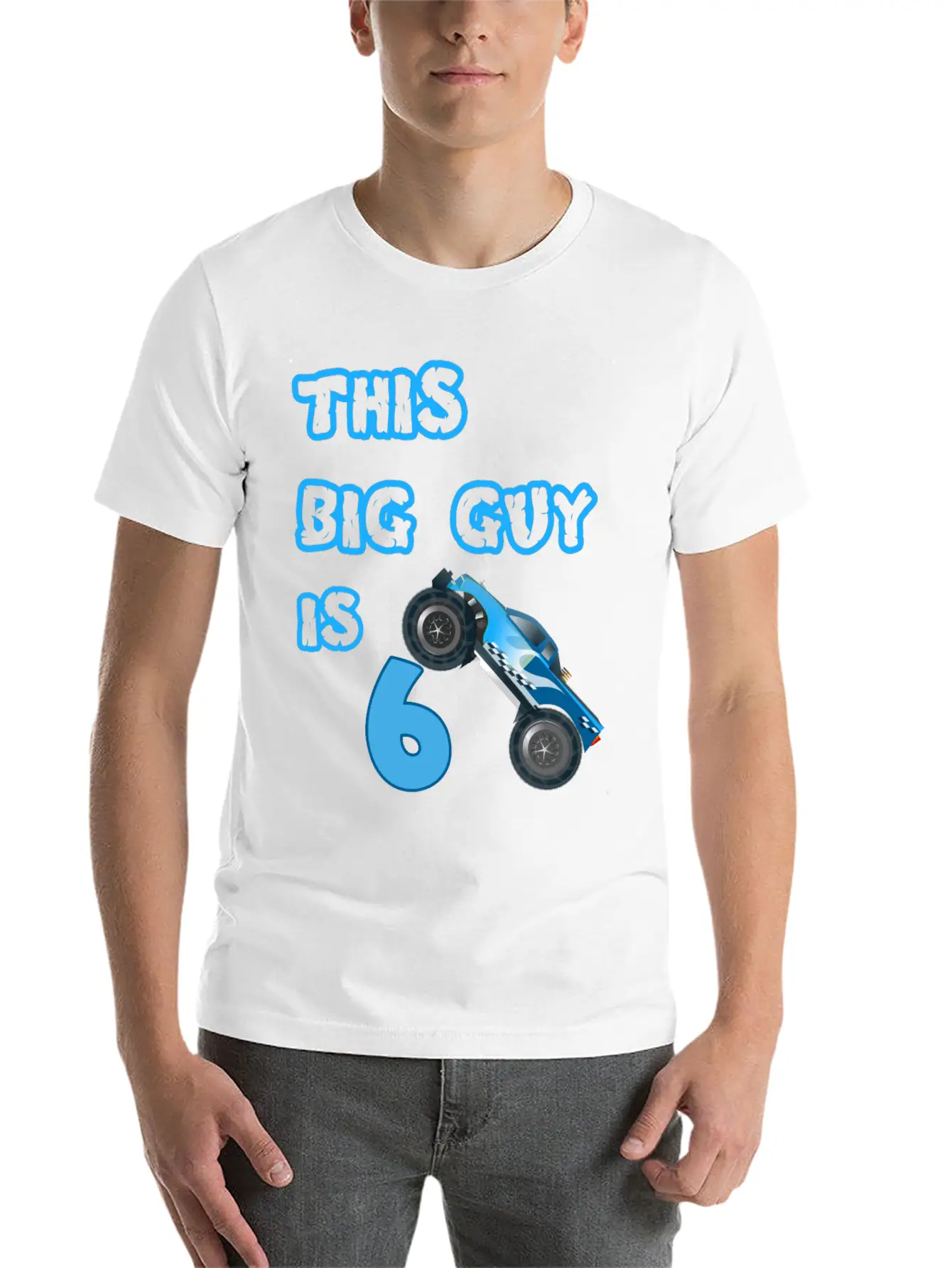 Monster Truck Birthday 6 Year Old Gift Classic Cotton Tee – Unisex Comfort For Any Season