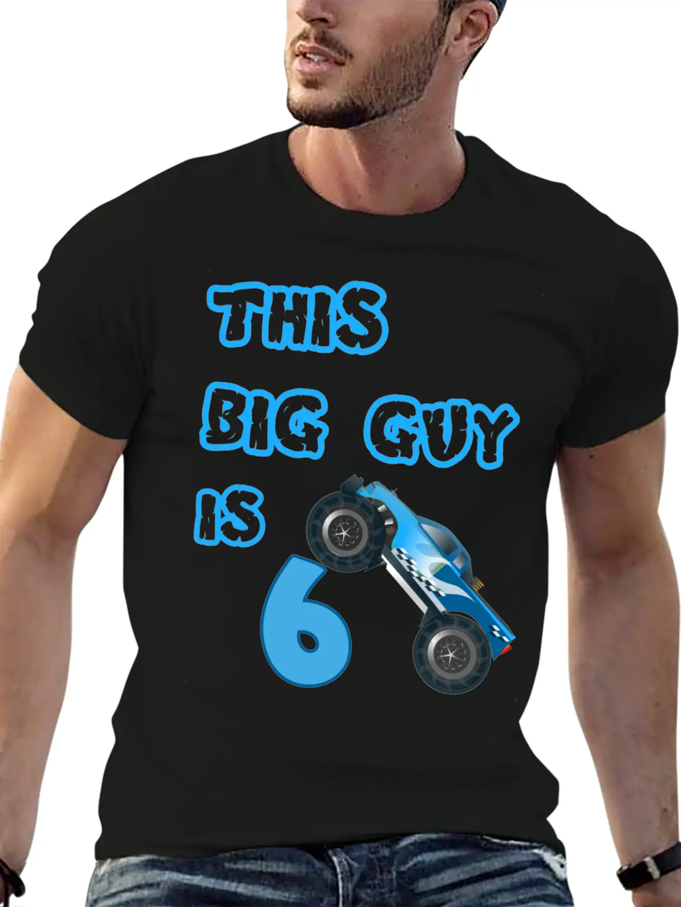 Monster Truck Birthday 6 Year Old Gift Classic Cotton Tee – Unisex Comfort For Any Season