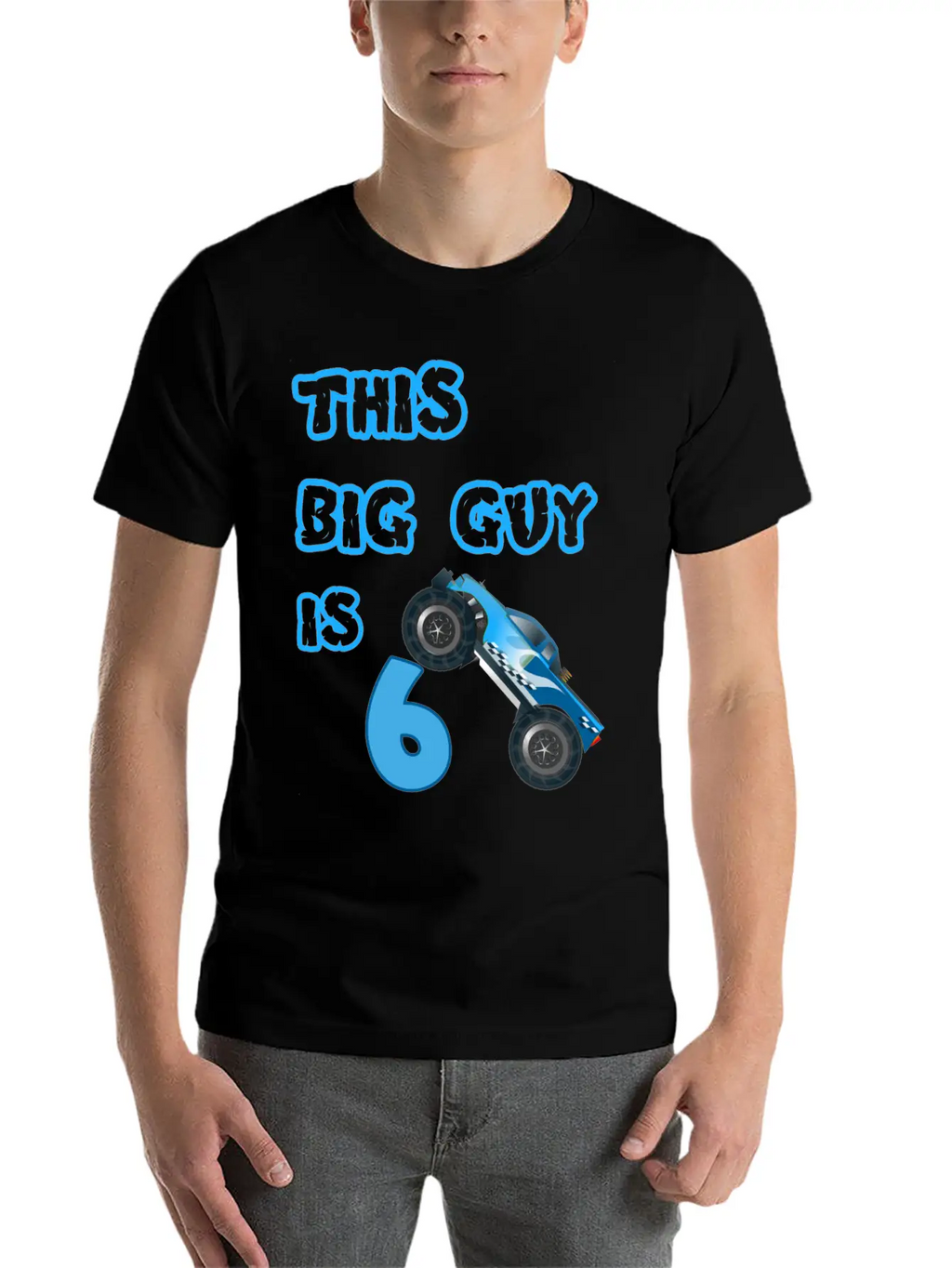 Monster Truck Birthday 6 Year Old Gift Classic Cotton Tee – Unisex Comfort For Any Season