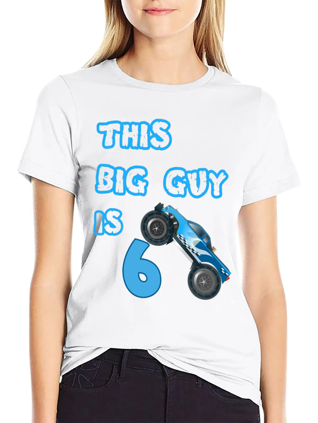 Monster Truck Birthday 6 Year Old Gift Classic Cotton Tee – Unisex Comfort For Any Season