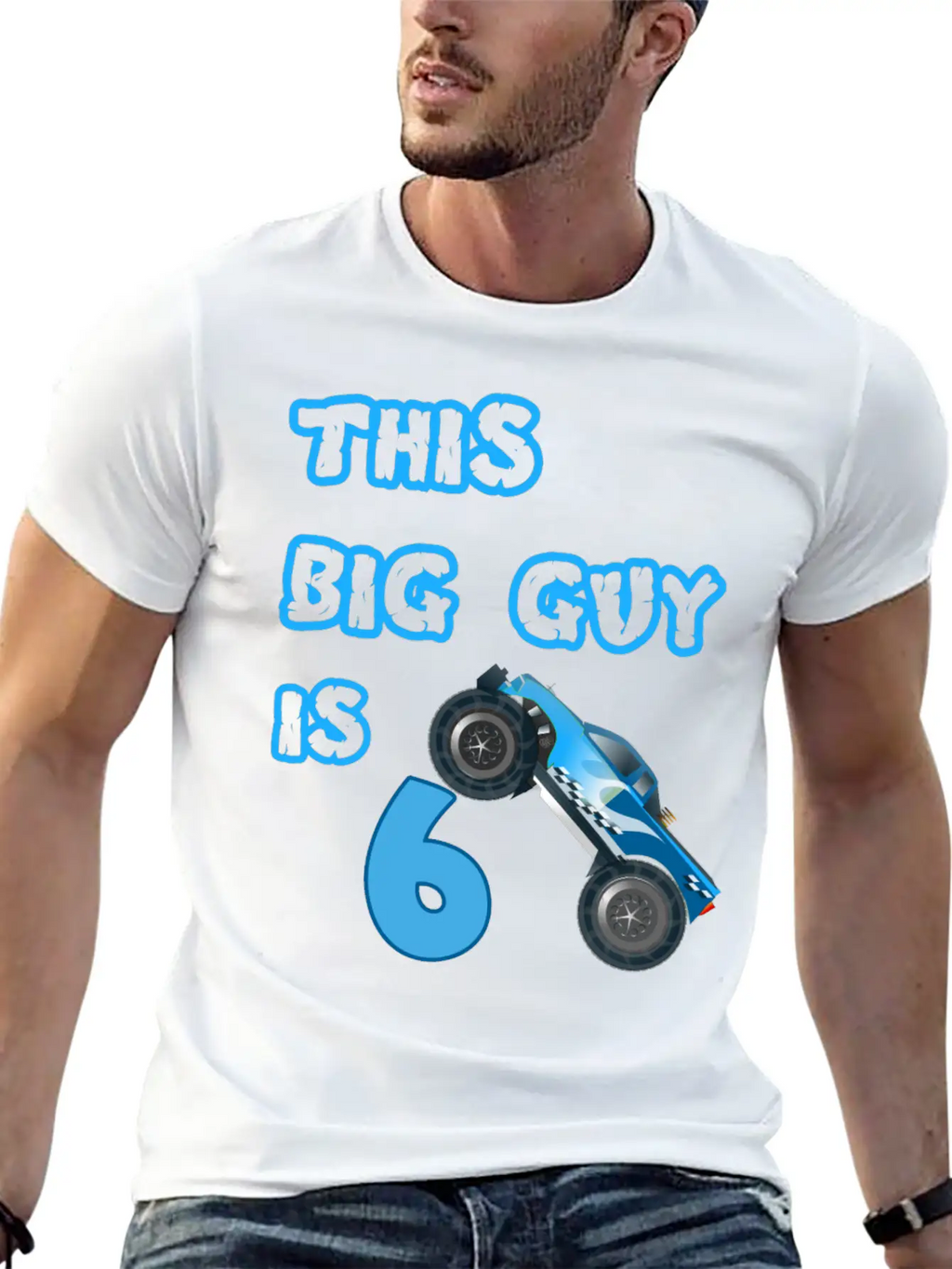 Monster Truck Birthday 6 Year Old Gift Classic Cotton Tee – Unisex Comfort For Any Season