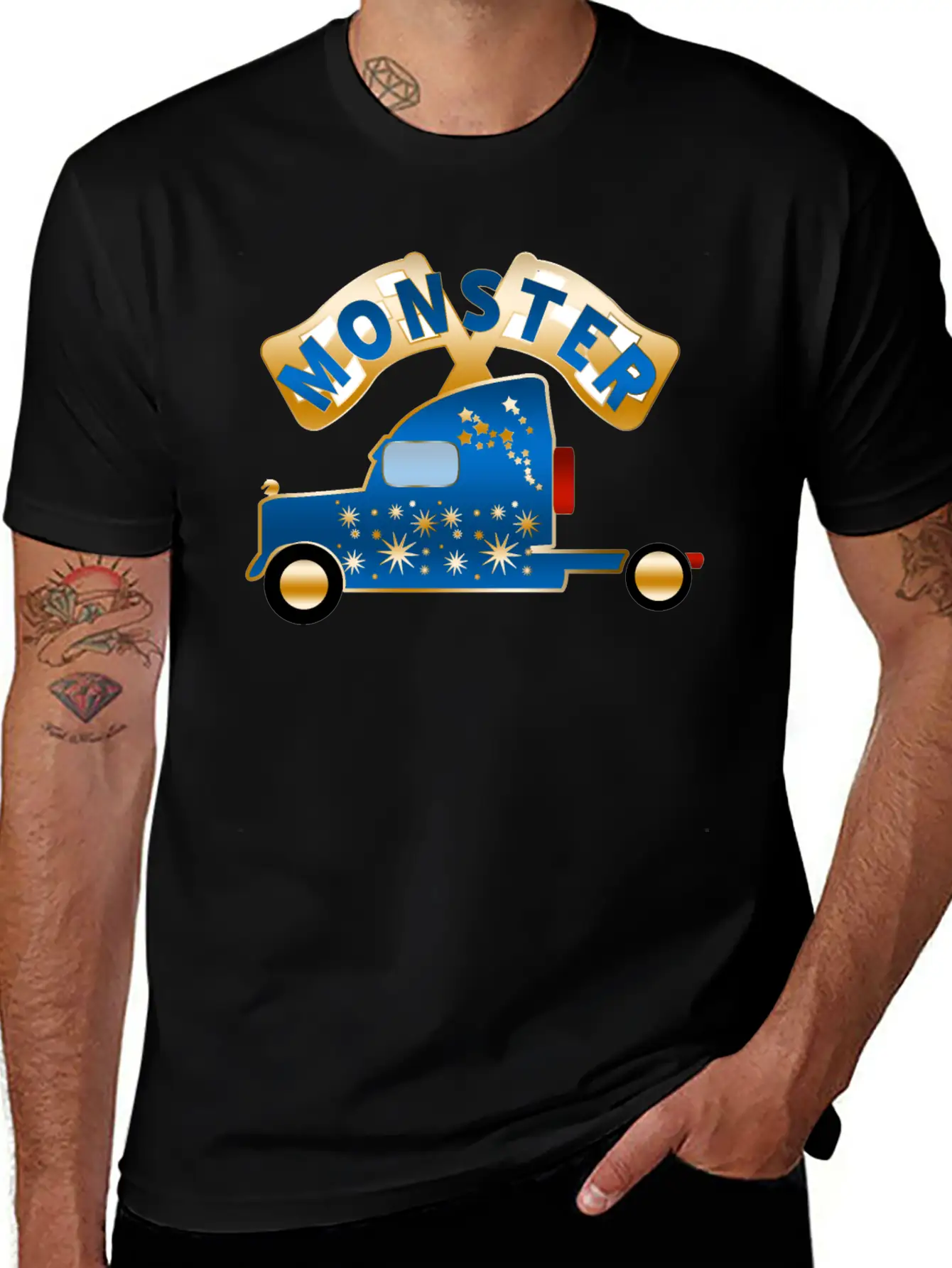 Monster Truck Breathable Graphic T-Shirt – Perfect For Casual Days