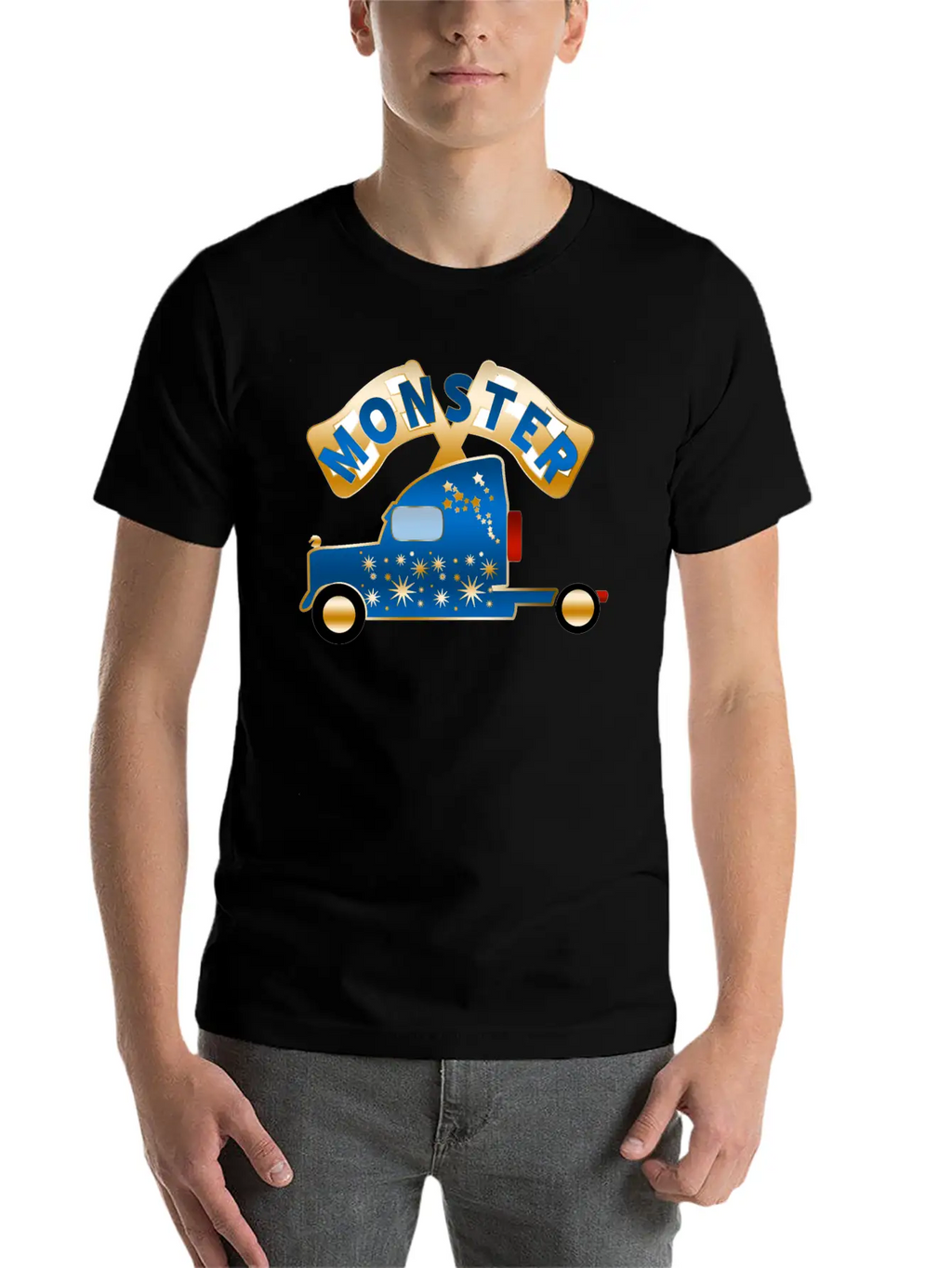 Monster Truck Breathable Graphic T-Shirt – Perfect For Casual Days