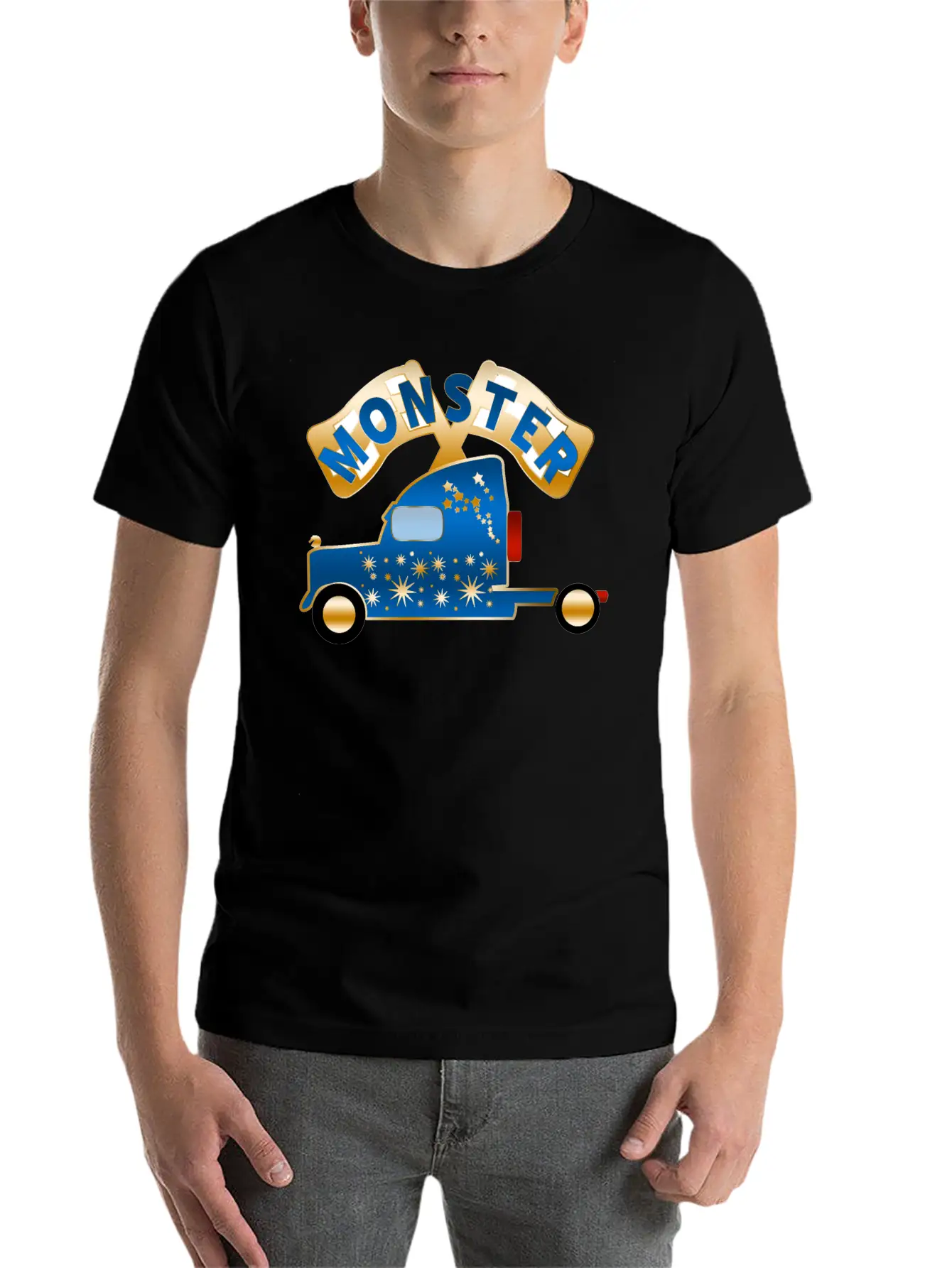 Monster Truck Breathable Graphic T-Shirt – Perfect For Casual Days