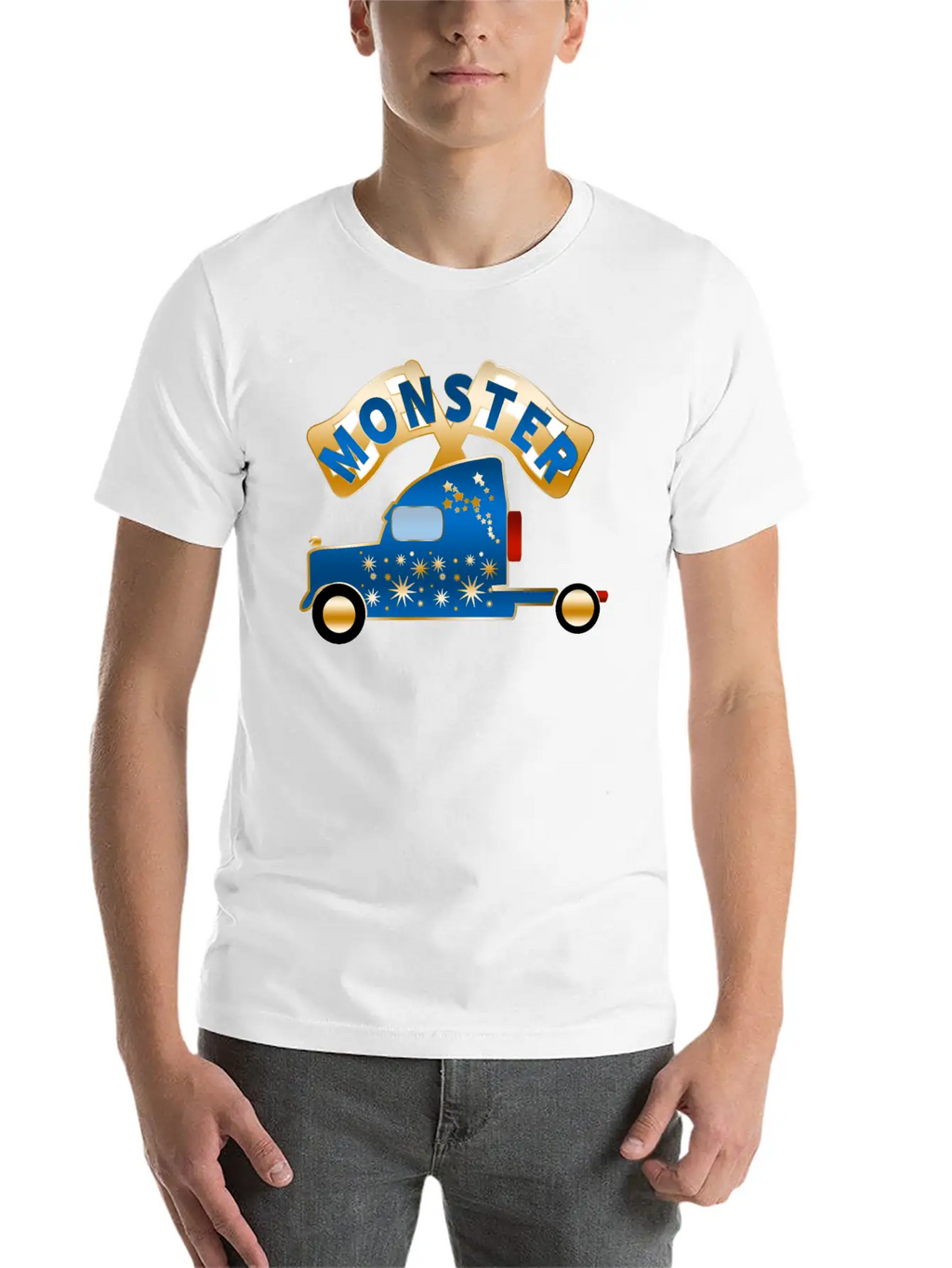 Monster Truck Breathable Graphic T-Shirt – Perfect For Casual Days
