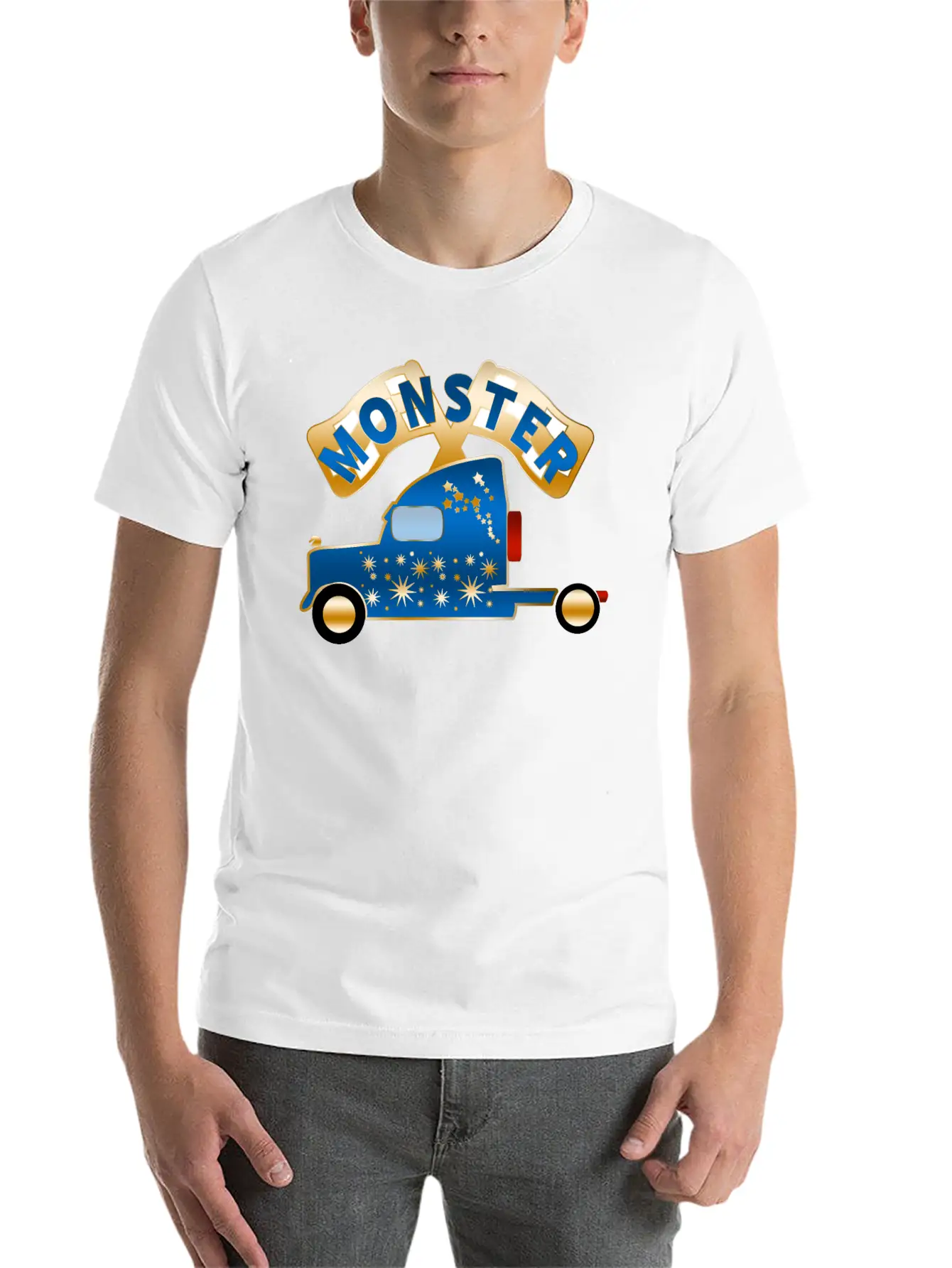 Monster Truck Breathable Graphic T-Shirt – Perfect For Casual Days