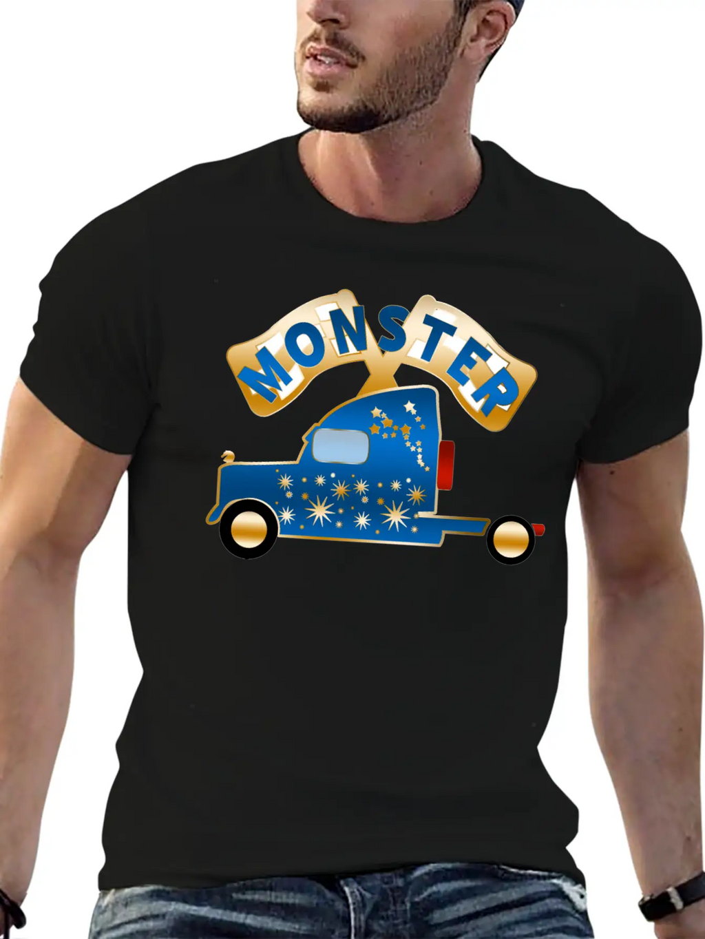 Monster Truck Breathable Graphic T-Shirt – Perfect For Casual Days