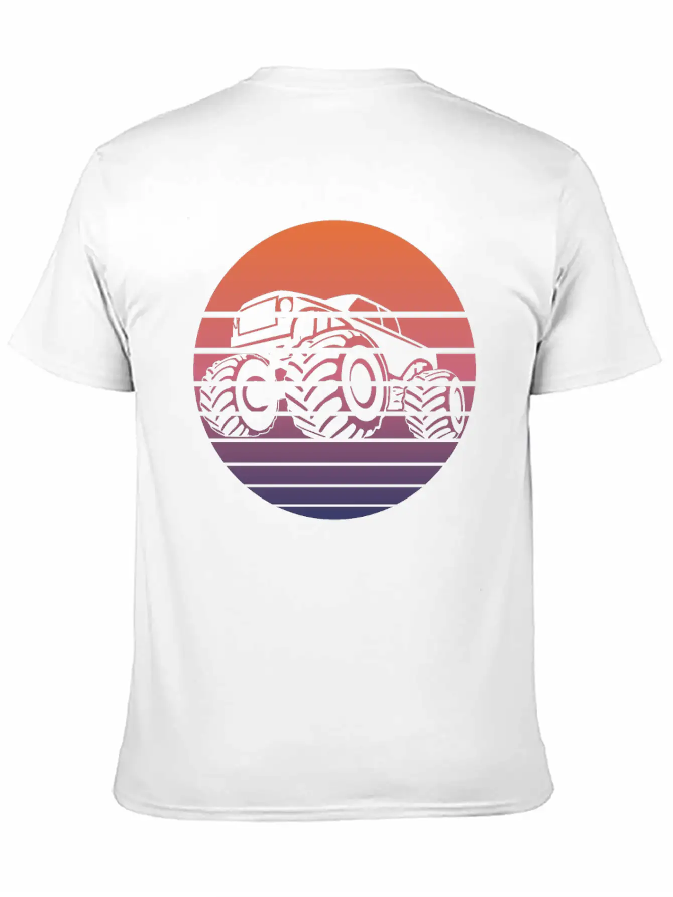 Monster Truck Fans Retro Gift Breathable Soft Cotton T-Shirt – Timeless Casual Look