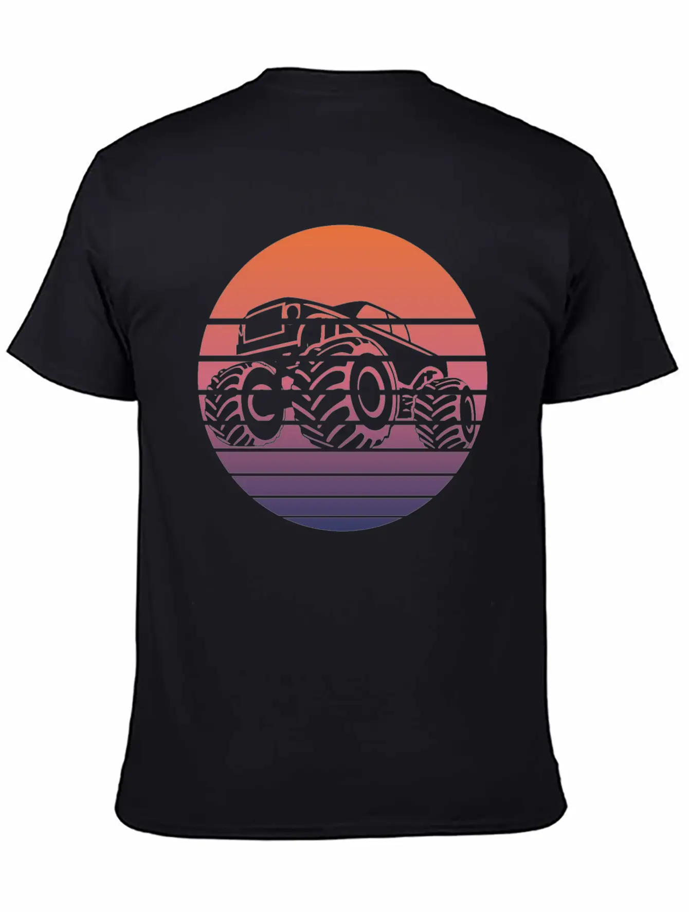 Monster Truck Fans Retro Gift Breathable Soft Cotton T-Shirt – Timeless Casual Look