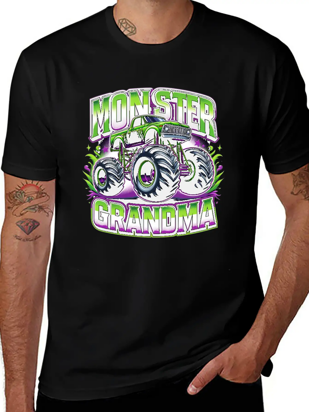 Monster Truck Race Racer Driver Grandma Mother's Timeless Short Sleeve Tee – Comfy And Minimalist Design