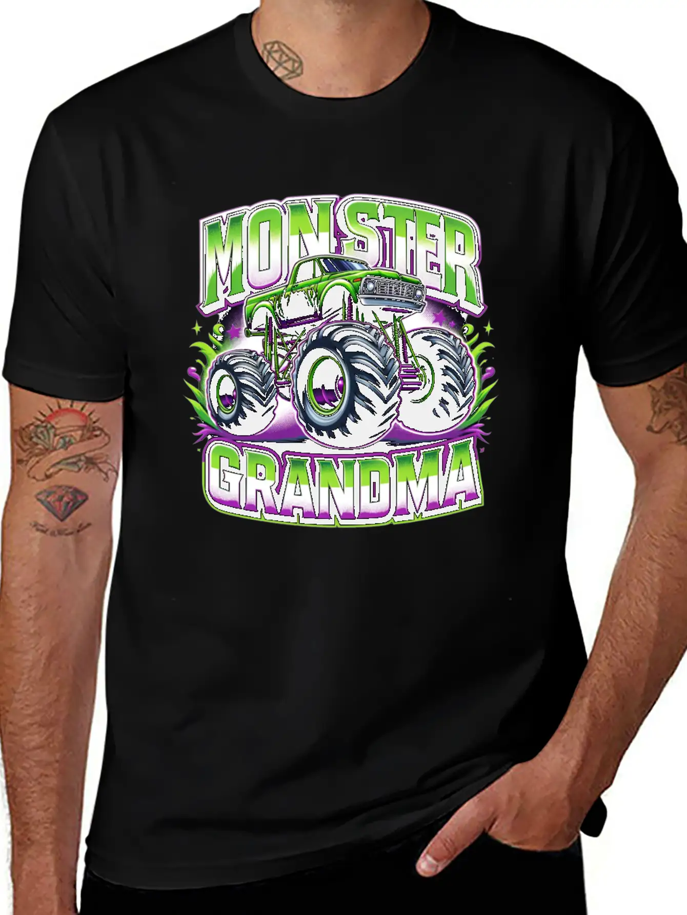 Monster Truck Race Racer Driver Grandma Mother's Timeless Short Sleeve Tee – Comfy And Minimalist Design