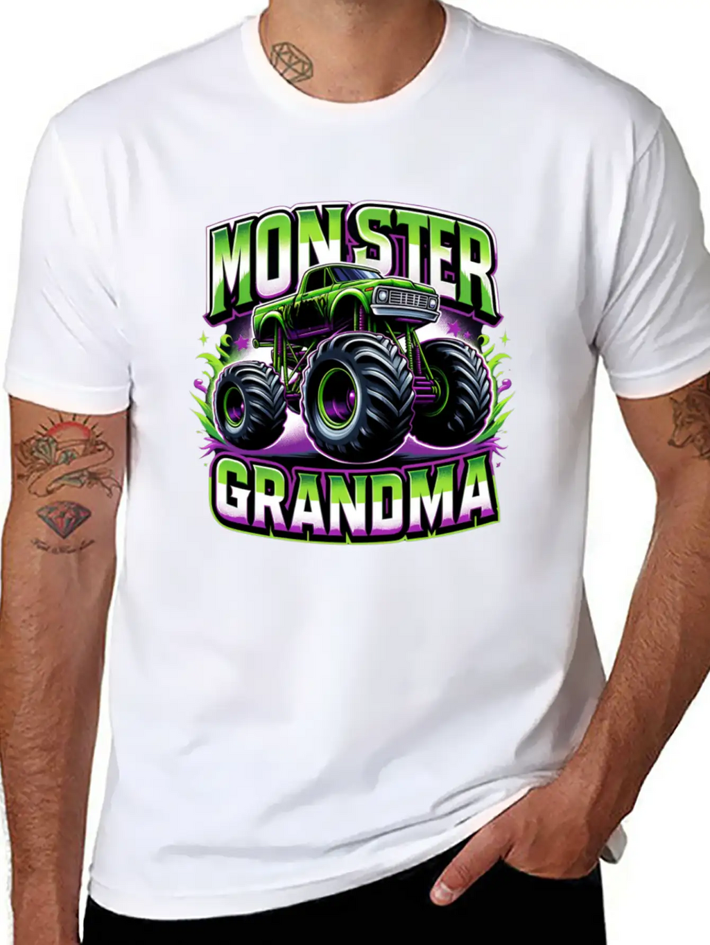 Monster Truck Race Racer Driver Grandma Mother's Timeless Short Sleeve Tee – Comfy And Minimalist Design