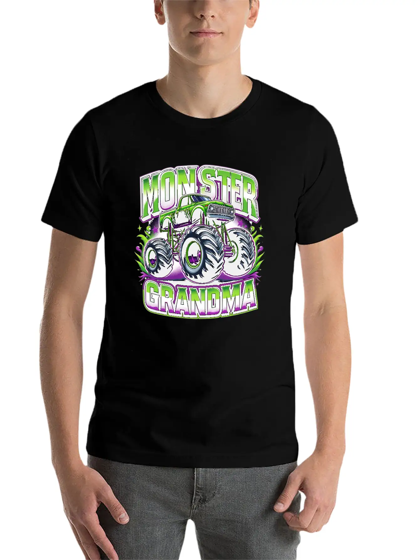 Monster Truck Race Racer Driver Grandma Mother's Timeless Short Sleeve Tee – Comfy And Minimalist Design