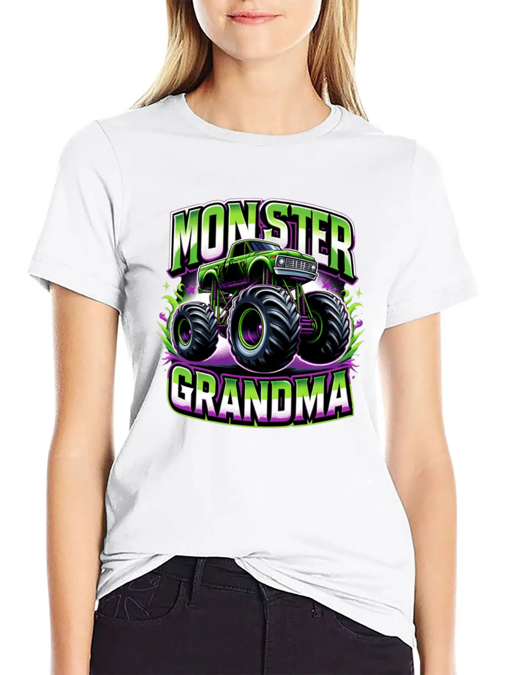 Monster Truck Race Racer Driver Grandma Mother's Timeless Short Sleeve Tee – Comfy And Minimalist Design