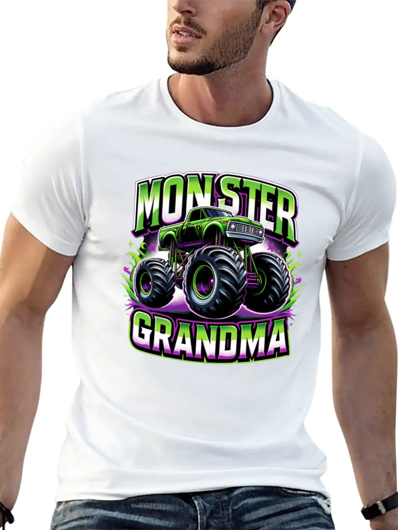 Monster Truck Race Racer Driver Grandma Mother's Timeless Short Sleeve Tee – Comfy And Minimalist Design