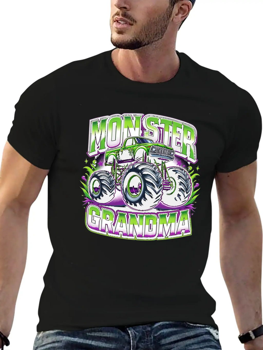 Monster Truck Race Racer Driver Grandma Mother's Timeless Short Sleeve Tee – Comfy And Minimalist Design