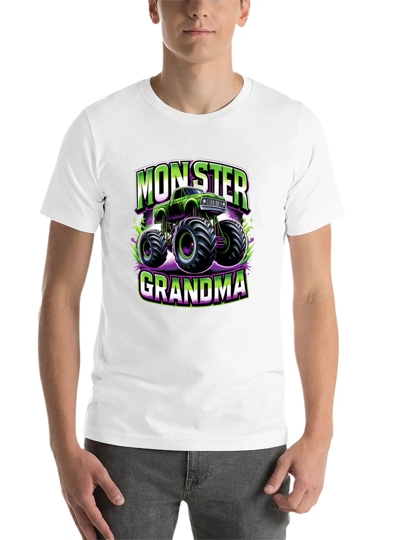 Monster Truck Race Racer Driver Grandma Mother's Timeless Short Sleeve Tee – Comfy And Minimalist Design