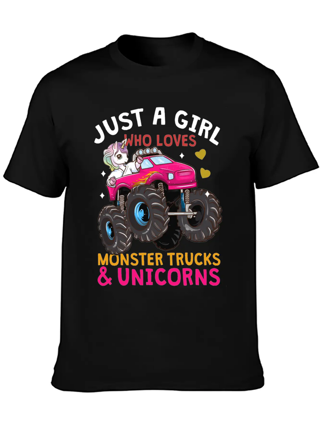 Monster Truck Unicorn Stylish Everyday T-Shirt – Unisex Basic Cotton Tee