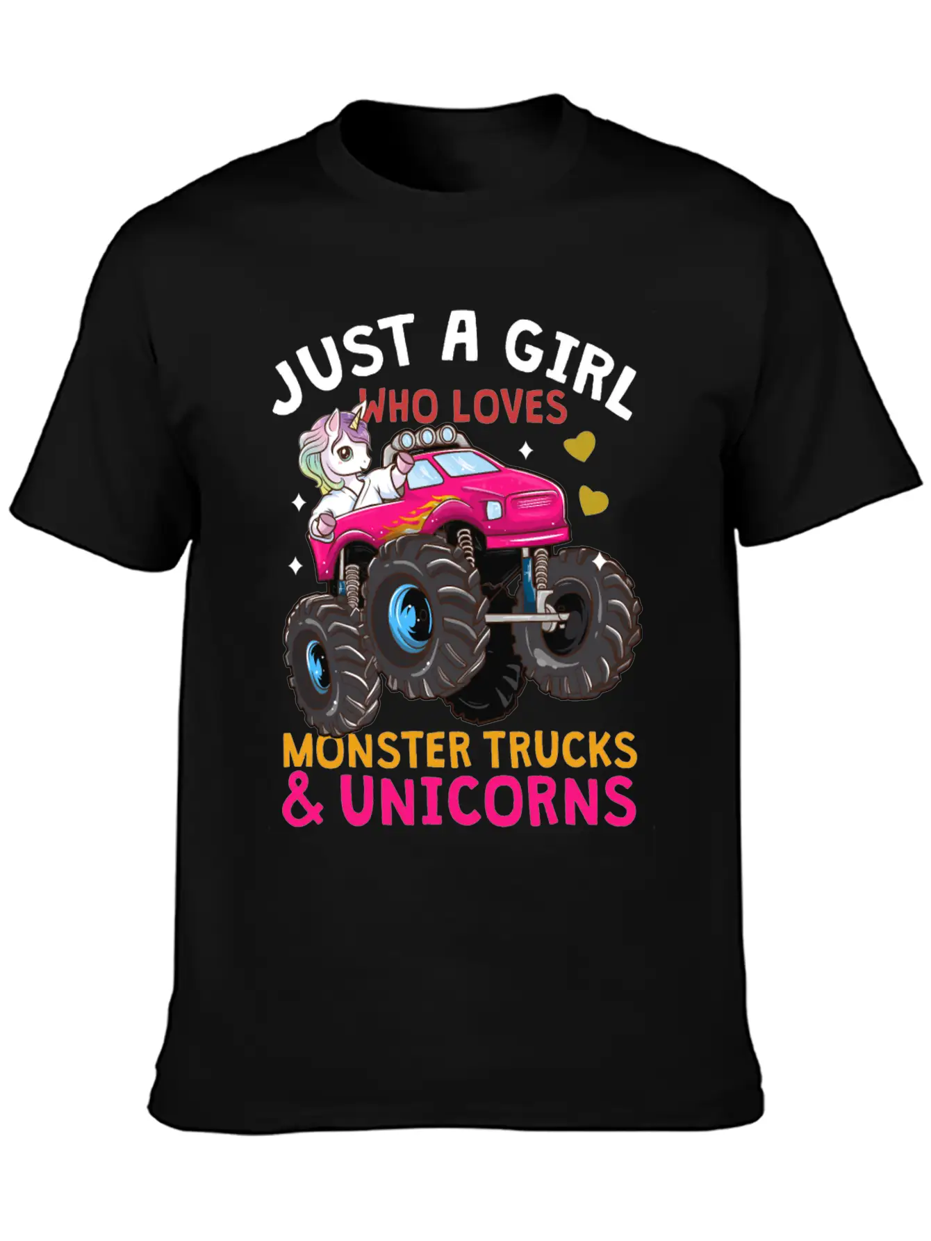 Monster Truck Unicorn Stylish Everyday T-Shirt – Unisex Basic Cotton Tee