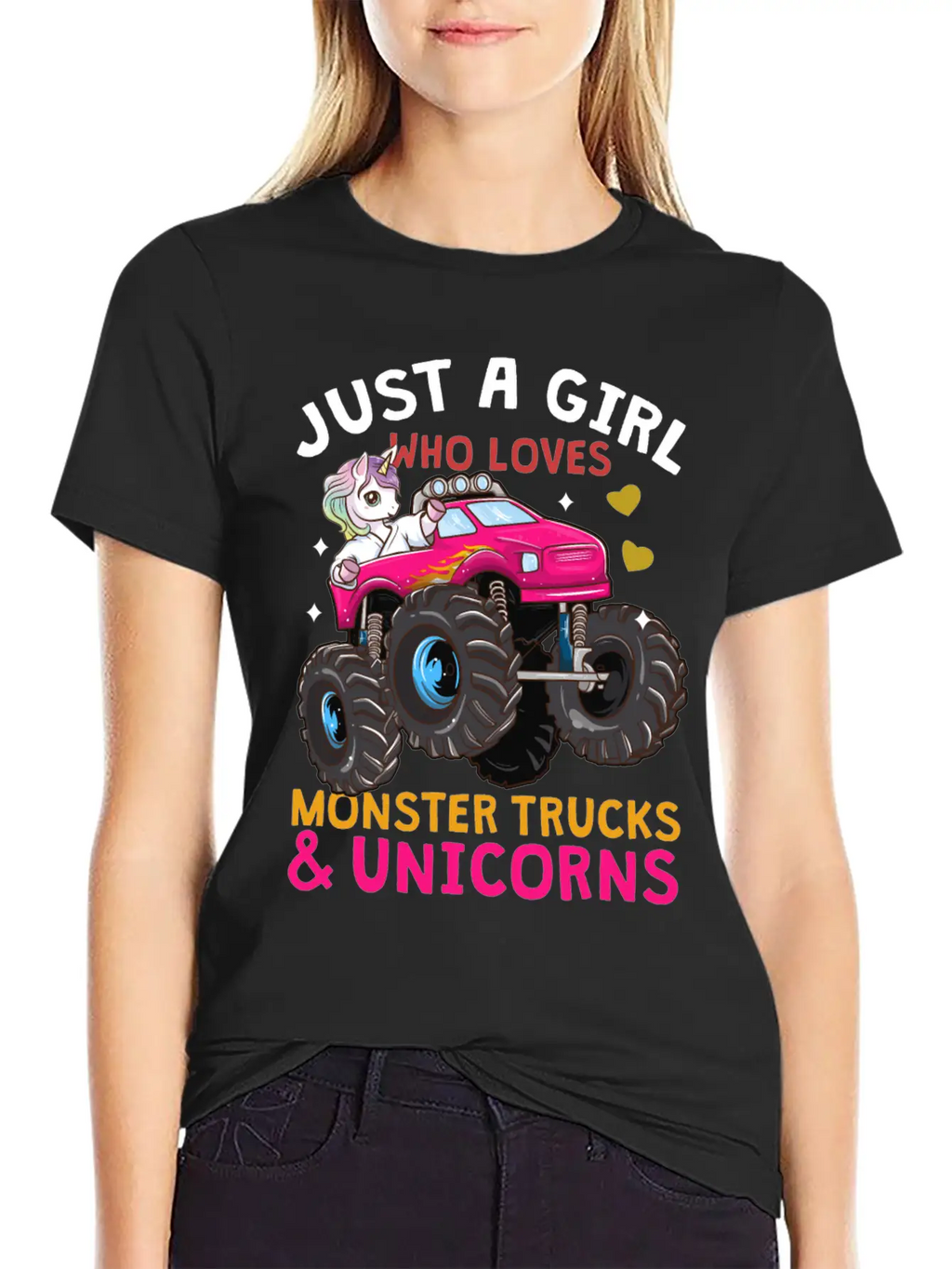 Monster Truck Unicorn Stylish Everyday T-Shirt – Unisex Basic Cotton Tee