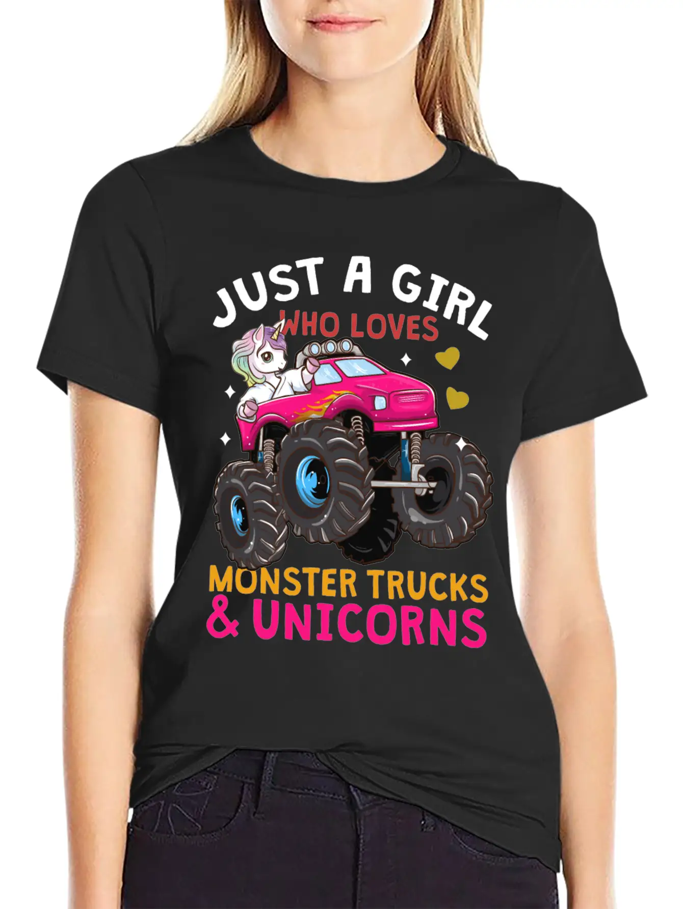 Monster Truck Unicorn Stylish Everyday T-Shirt – Unisex Basic Cotton Tee
