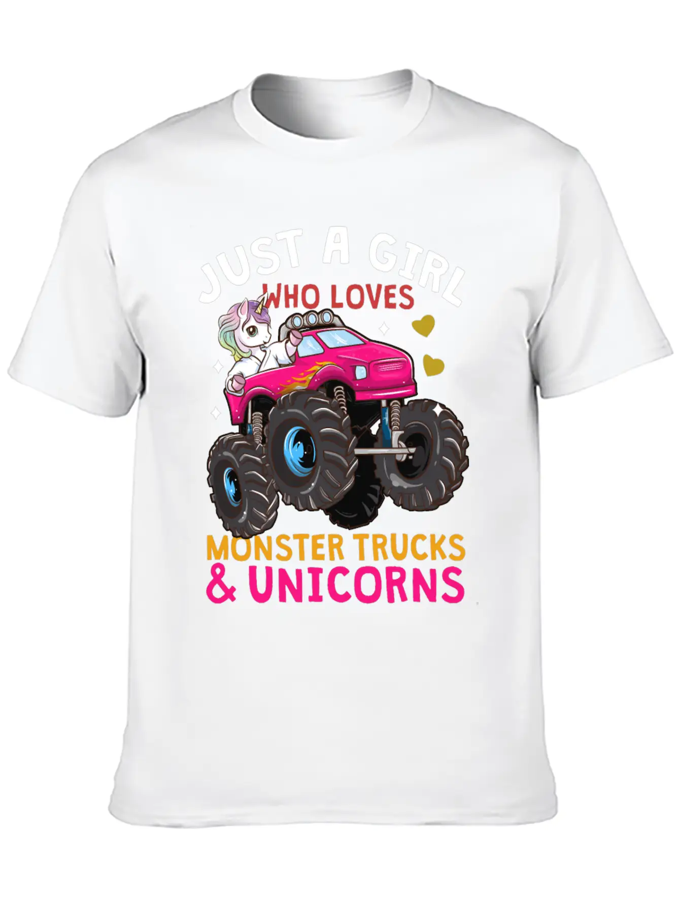 Monster Truck Unicorn Stylish Everyday T-Shirt – Unisex Basic Cotton Tee