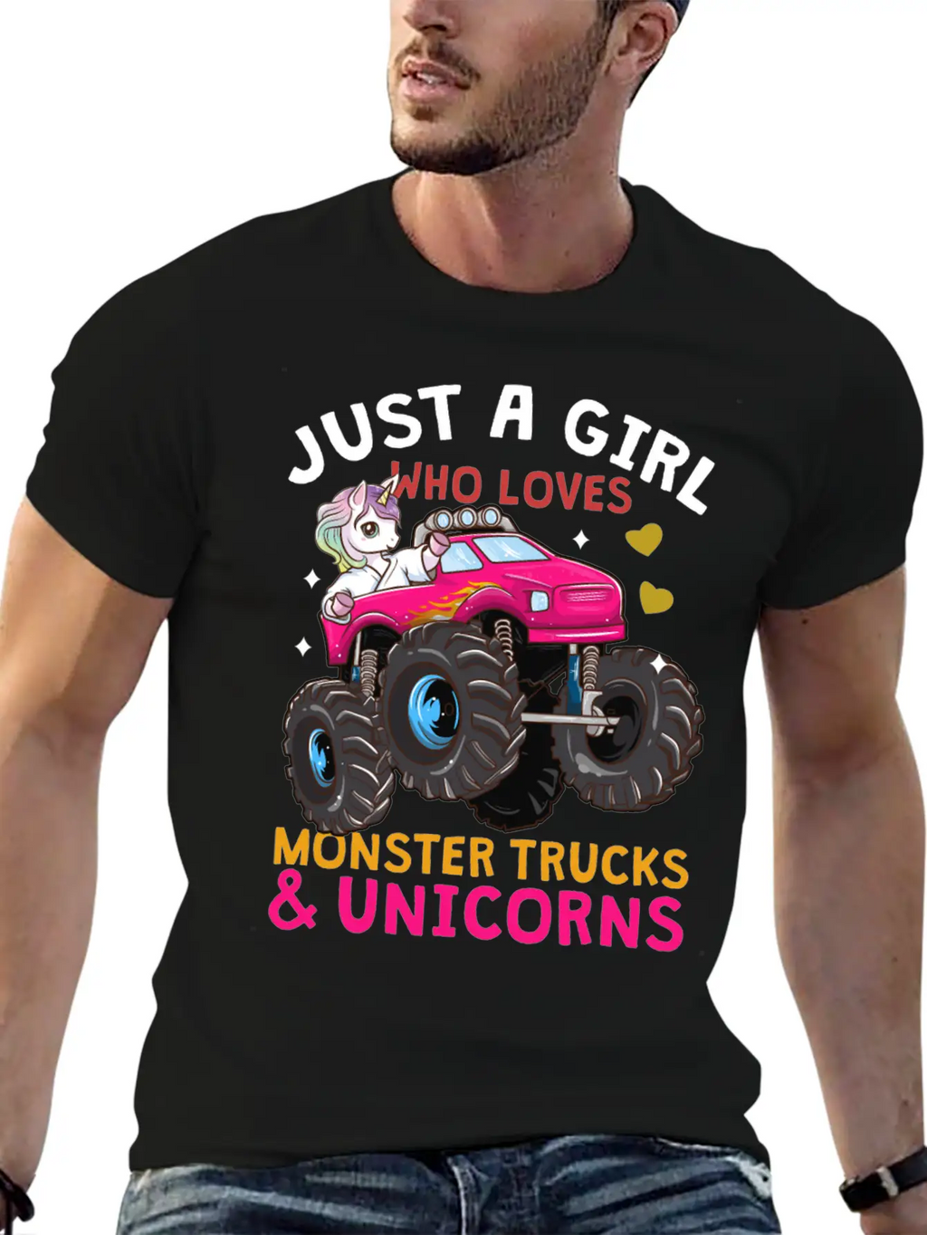 Monster Truck Unicorn Stylish Everyday T-Shirt – Unisex Basic Cotton Tee