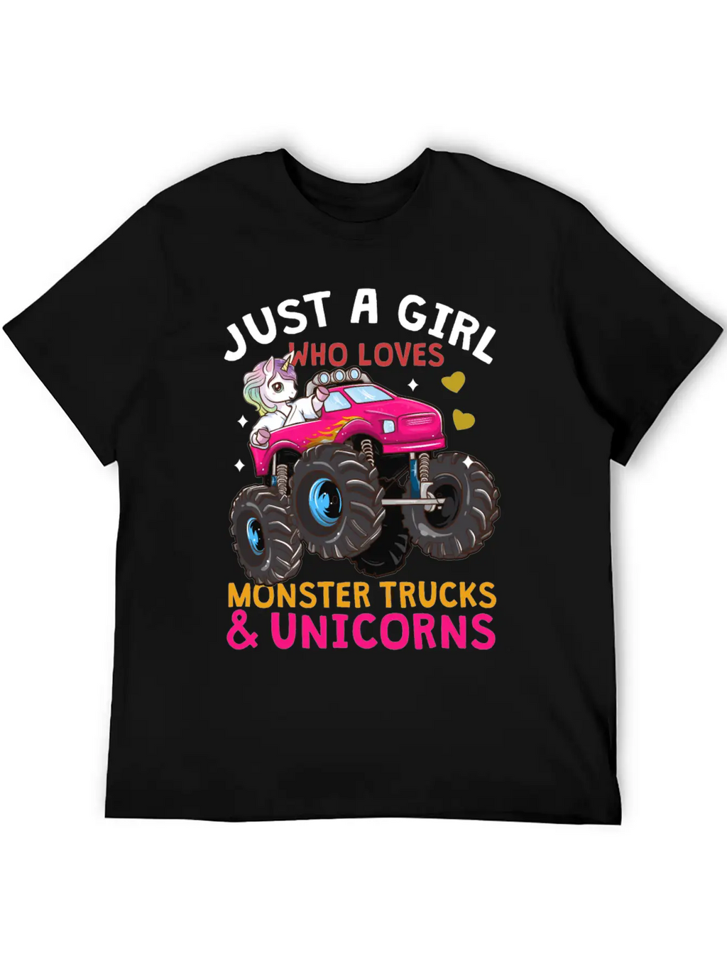 Monster Truck Unicorn Stylish Everyday T-Shirt – Unisex Basic Cotton Tee