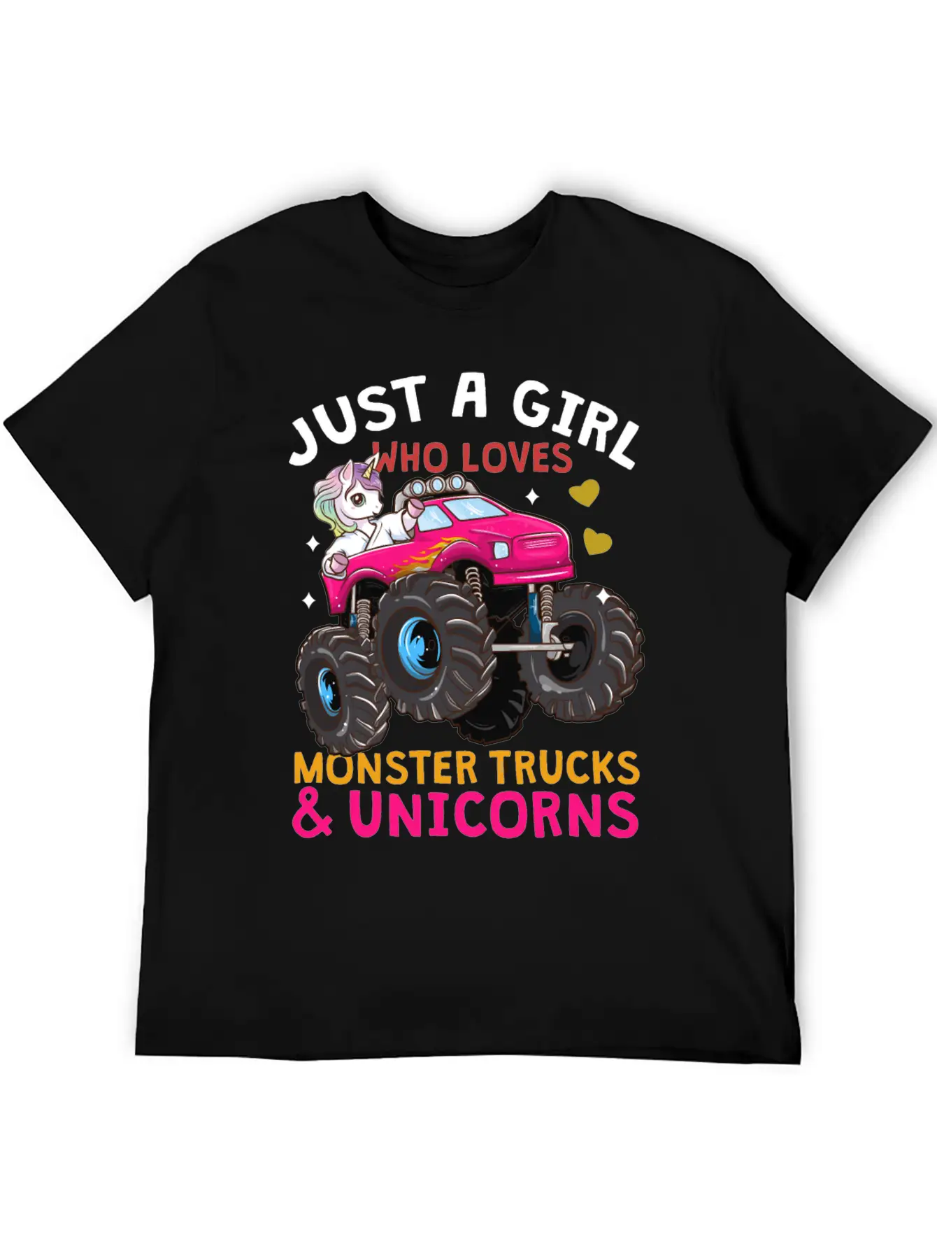 Monster Truck Unicorn Stylish Everyday T-Shirt – Unisex Basic Cotton Tee