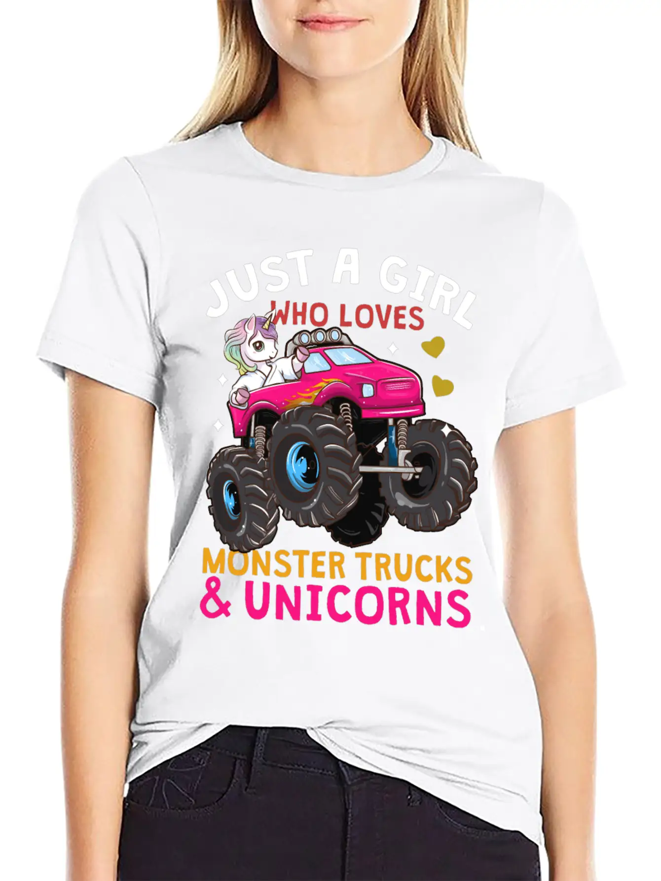 Monster Truck Unicorn Stylish Everyday T-Shirt – Unisex Basic Cotton Tee