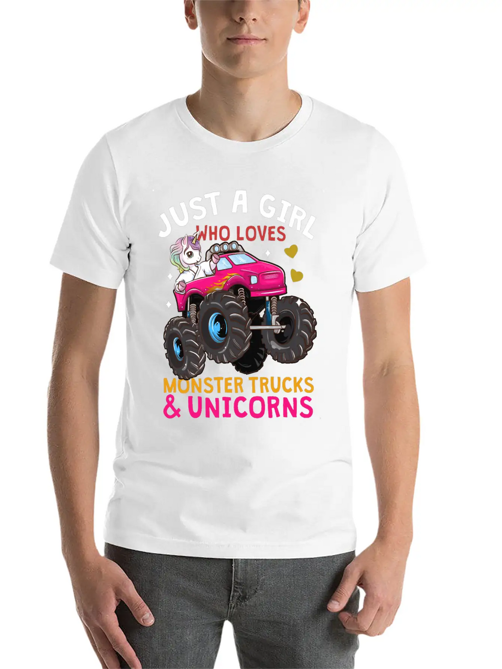 Monster Truck Unicorn Stylish Everyday T-Shirt – Unisex Basic Cotton Tee
