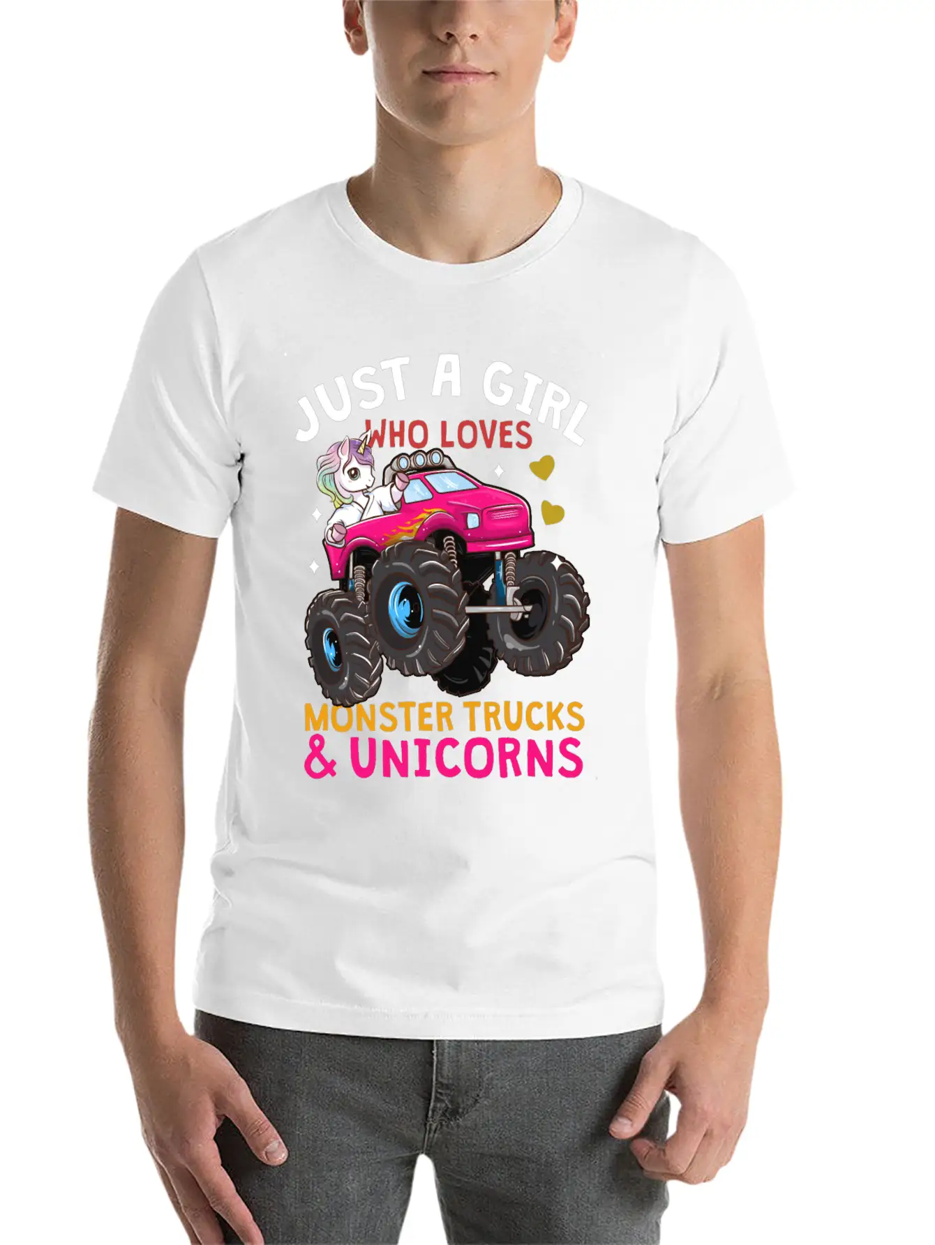 Monster Truck Unicorn Stylish Everyday T-Shirt – Unisex Basic Cotton Tee