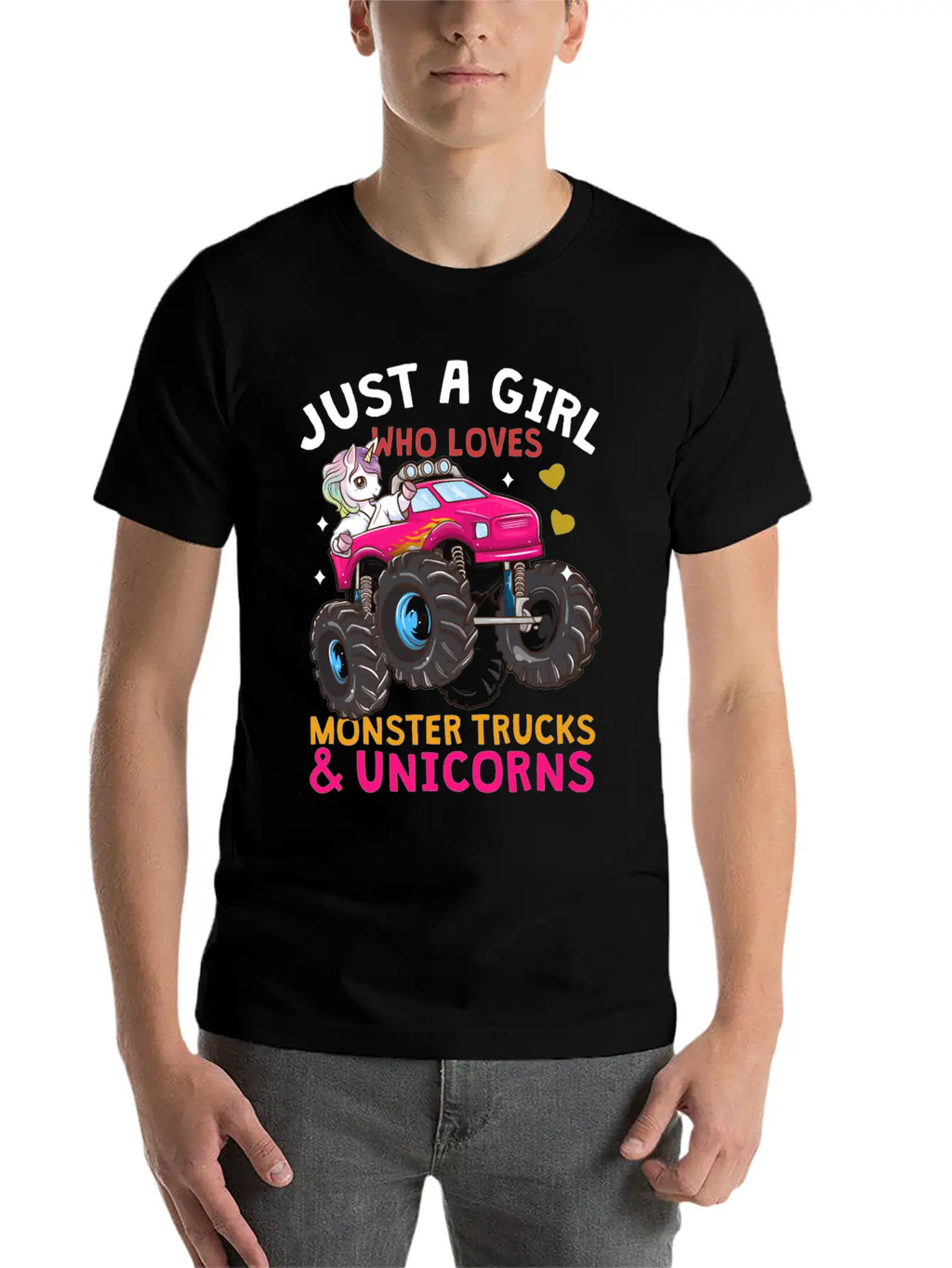 Monster Truck Unicorn Stylish Everyday T-Shirt – Unisex Basic Cotton Tee