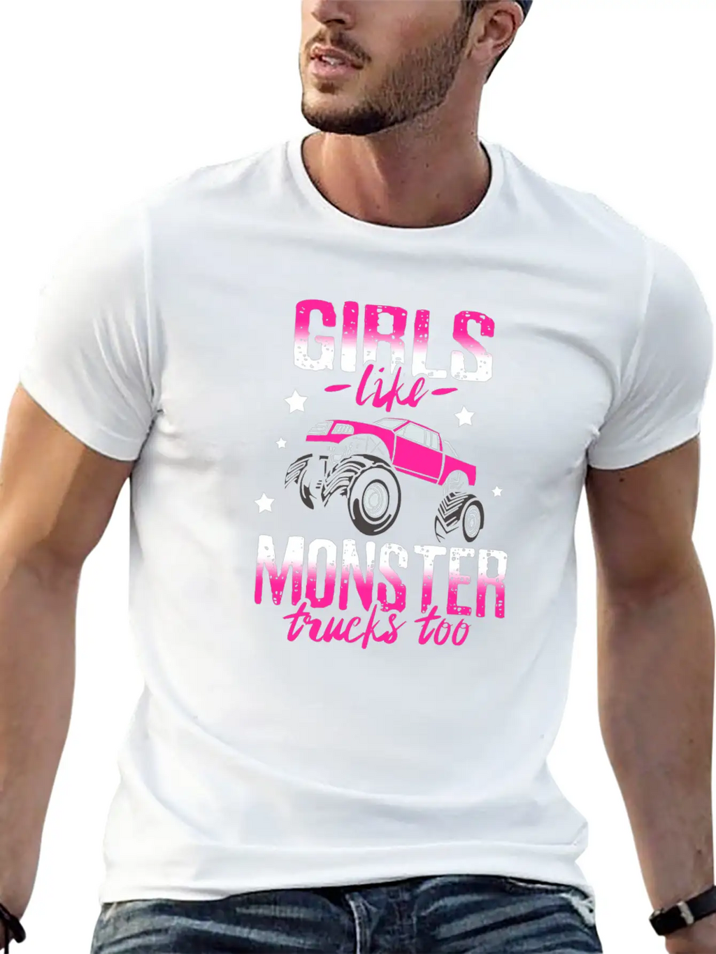 Monster Trucks For Girls Breathable Soft Cotton T-Shirt – Timeless Casual Look