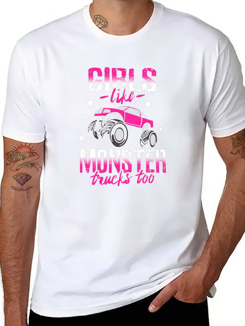 Monster Trucks For Girls Breathable Soft Cotton T-Shirt – Timeless Casual Look
