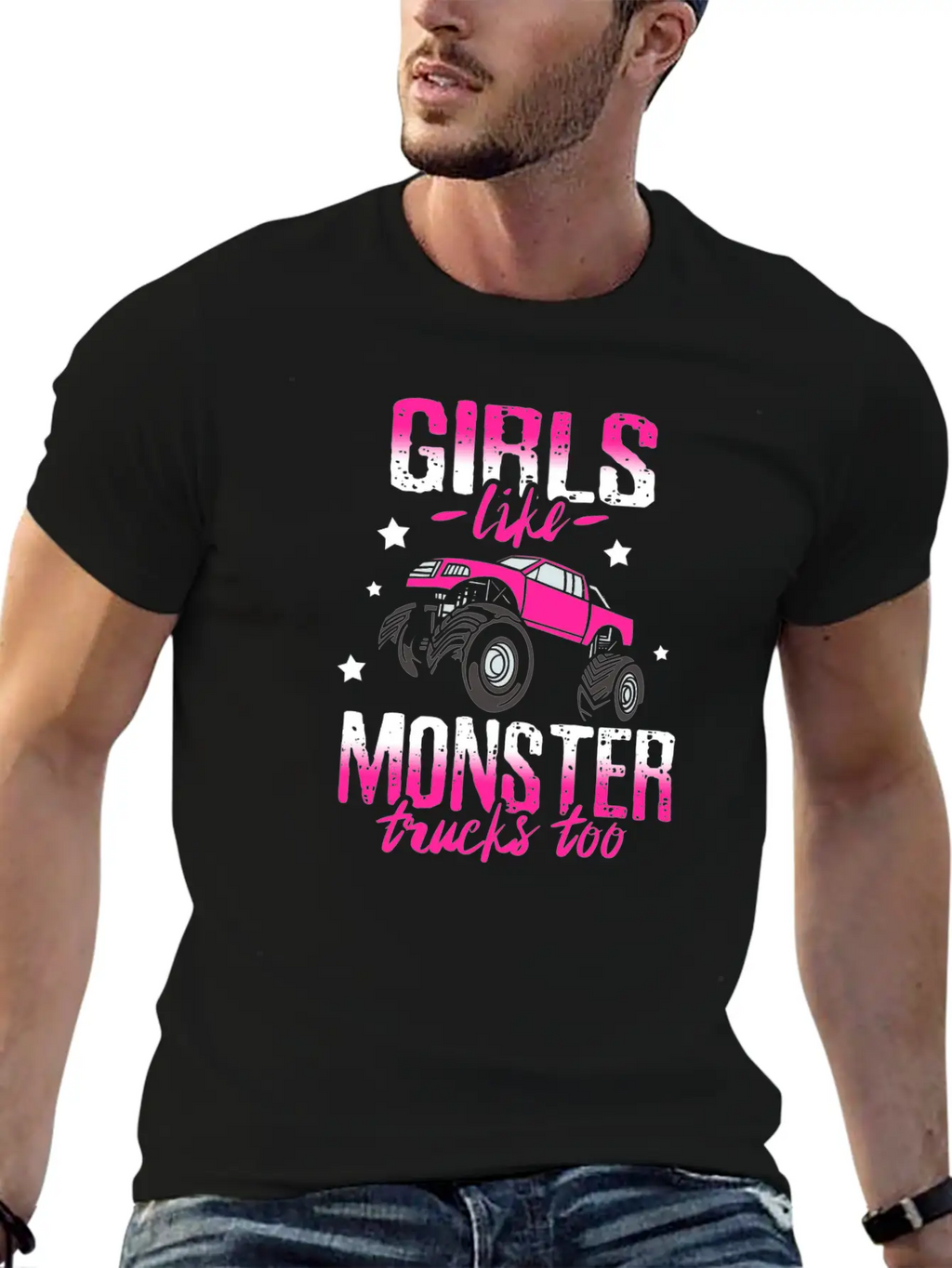 Monster Trucks For Girls Breathable Soft Cotton T-Shirt – Timeless Casual Look