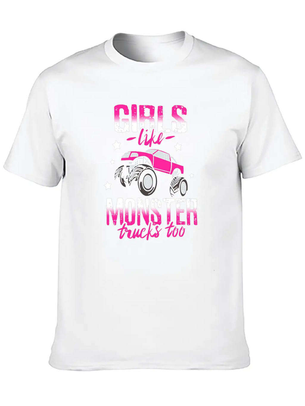 Monster Trucks For Girls Breathable Soft Cotton T-Shirt – Timeless Casual Look