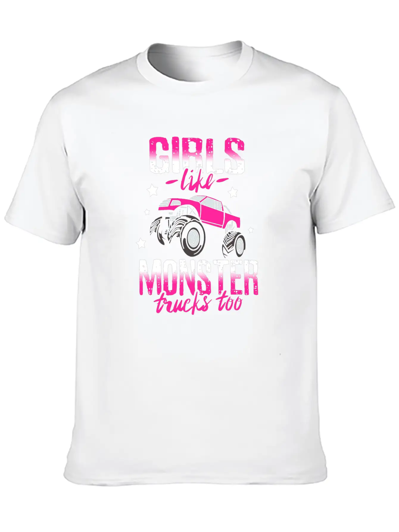 Monster Trucks For Girls Breathable Soft Cotton T-Shirt – Timeless Casual Look