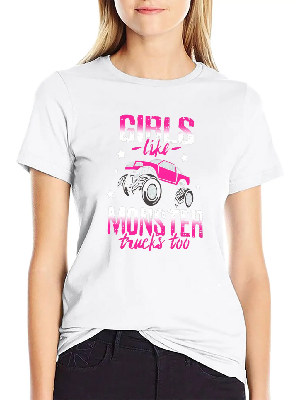Monster Trucks For Girls Breathable Soft Cotton T-Shirt – Timeless Casual Look