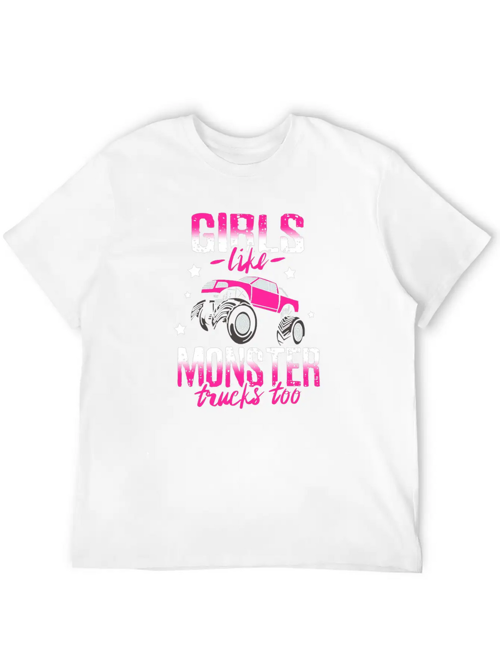 Monster Trucks For Girls Breathable Soft Cotton T-Shirt – Timeless Casual Look