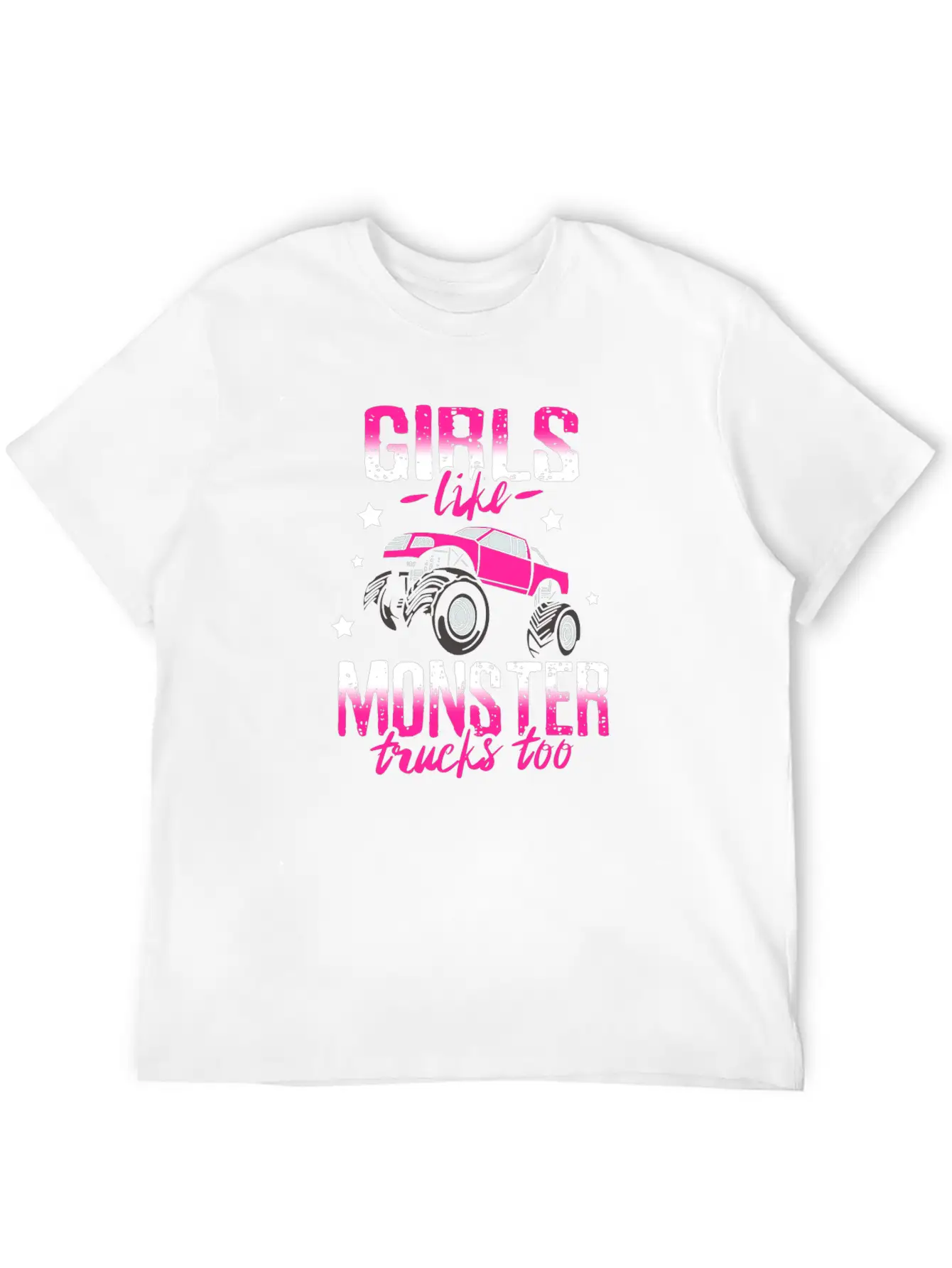 Monster Trucks For Girls Breathable Soft Cotton T-Shirt – Timeless Casual Look