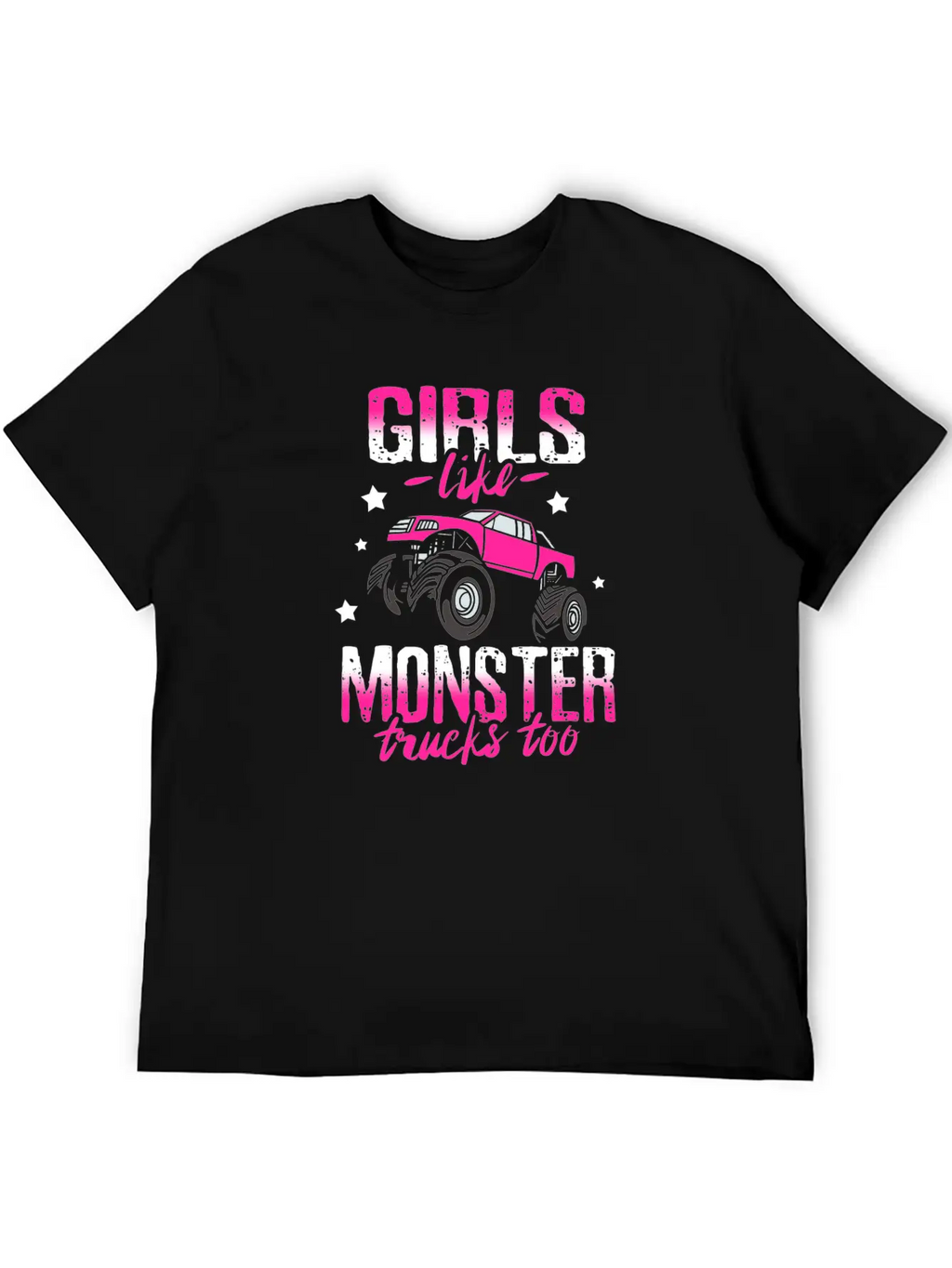 Monster Trucks For Girls Breathable Soft Cotton T-Shirt – Timeless Casual Look