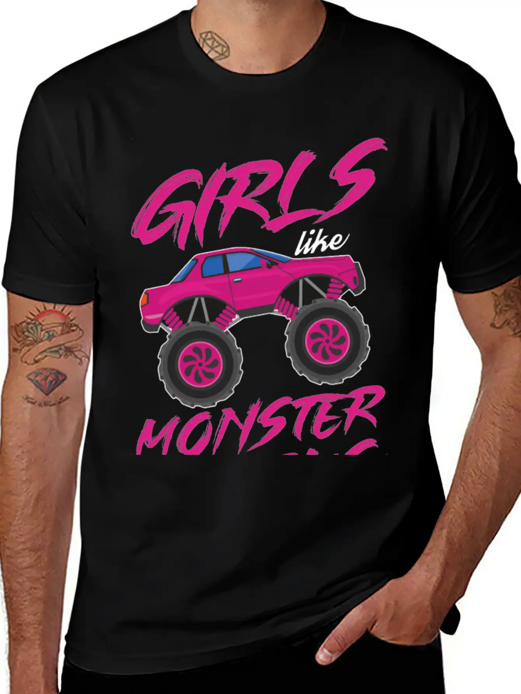 Monster Trucks Girls Monster Truck Lover Classic Cotton Tee – Unisex Comfort For Any Season