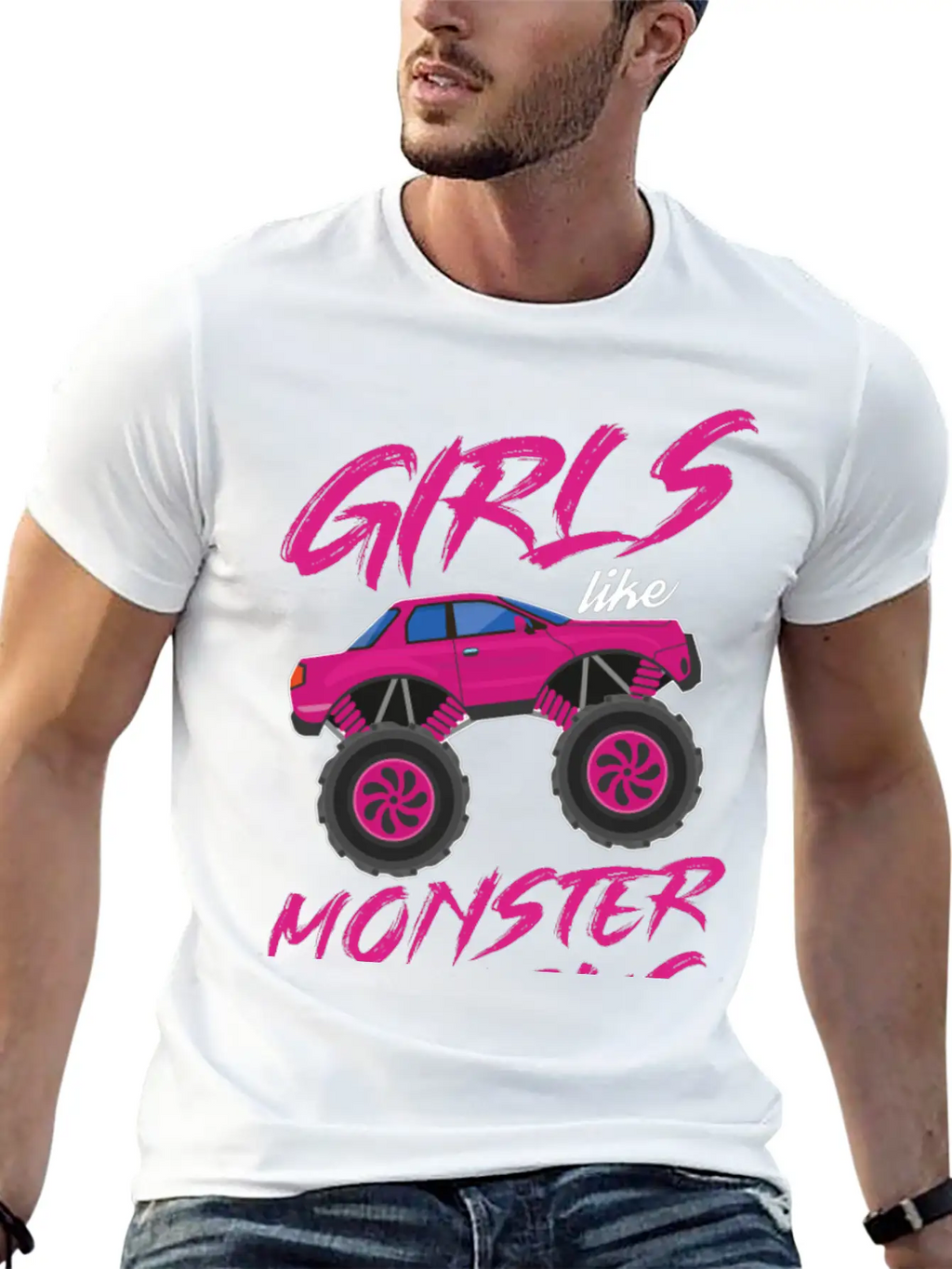 Monster Trucks Girls Monster Truck Lover Classic Cotton Tee – Unisex Comfort For Any Season