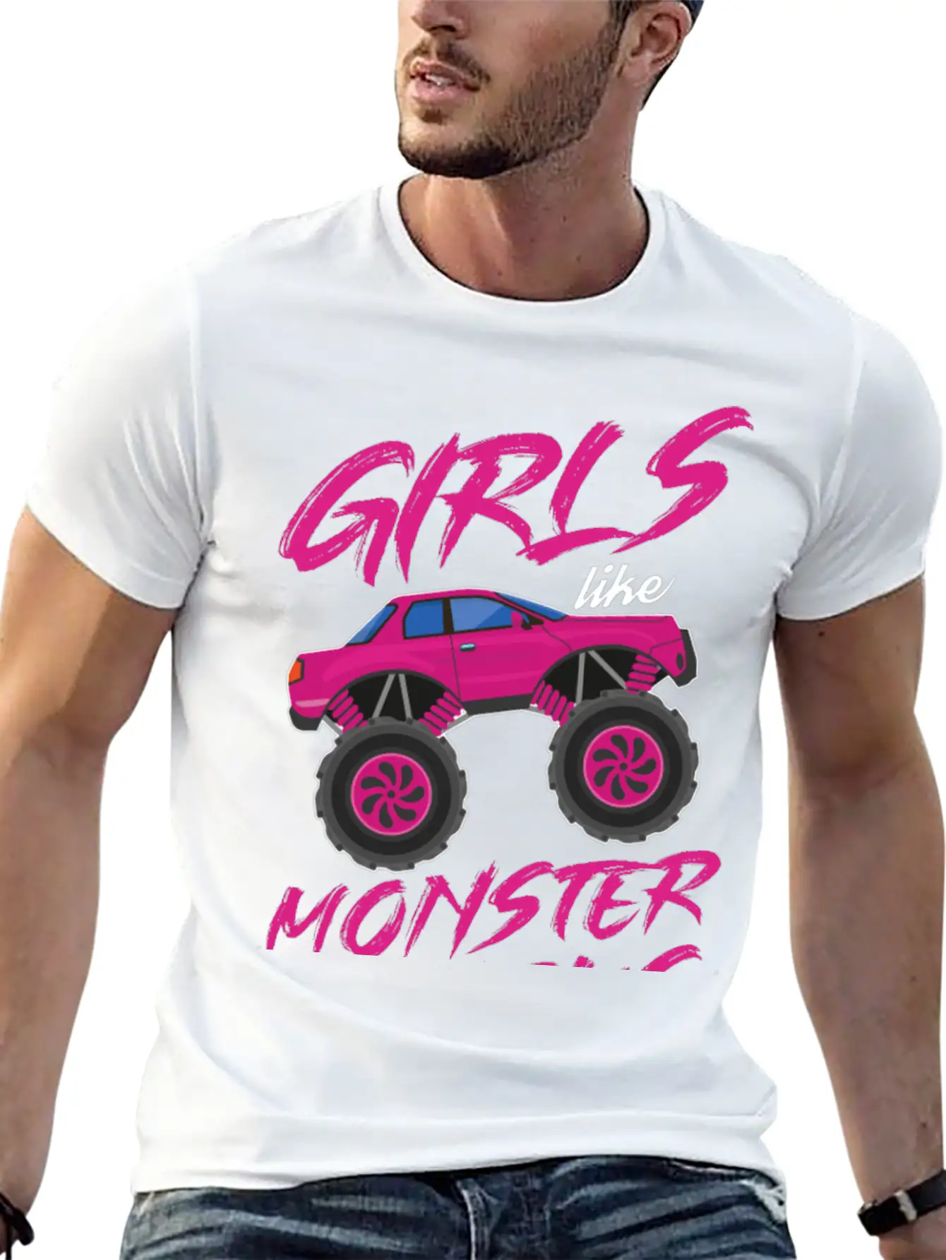 Monster Trucks Girls Monster Truck Lover Classic Cotton Tee – Unisex Comfort For Any Season