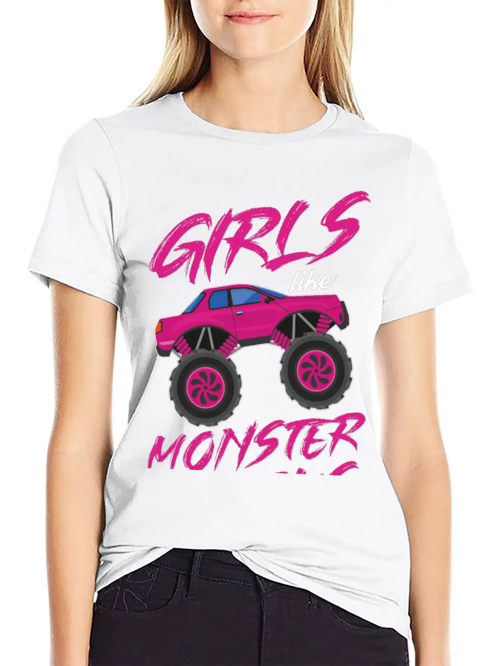 Monster Trucks Girls Monster Truck Lover Classic Cotton Tee – Unisex Comfort For Any Season