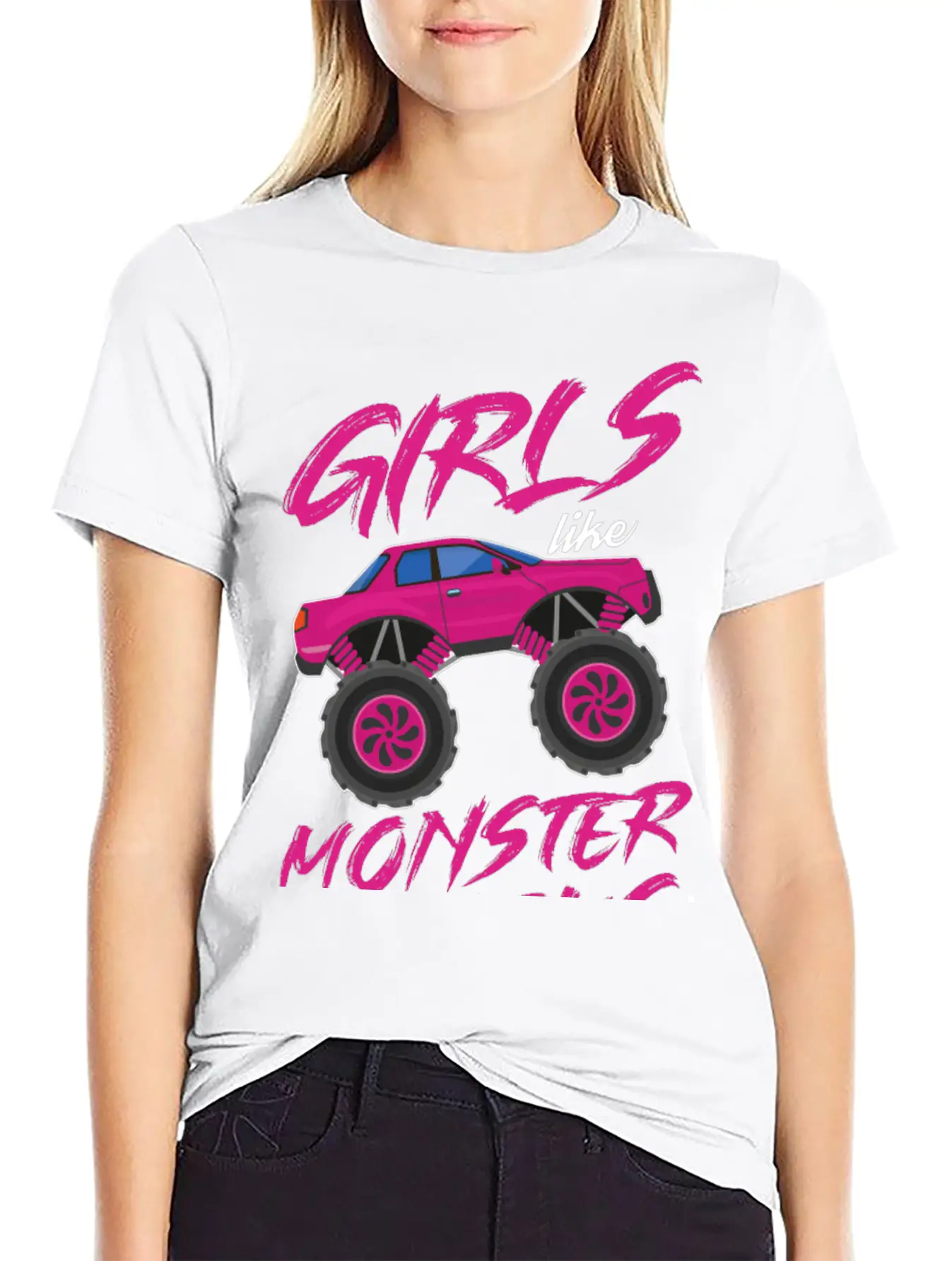 Monster Trucks Girls Monster Truck Lover Classic Cotton Tee – Unisex Comfort For Any Season